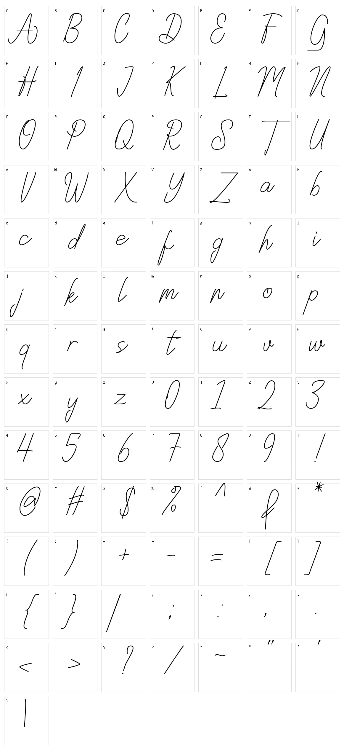 Qittuny Character Set