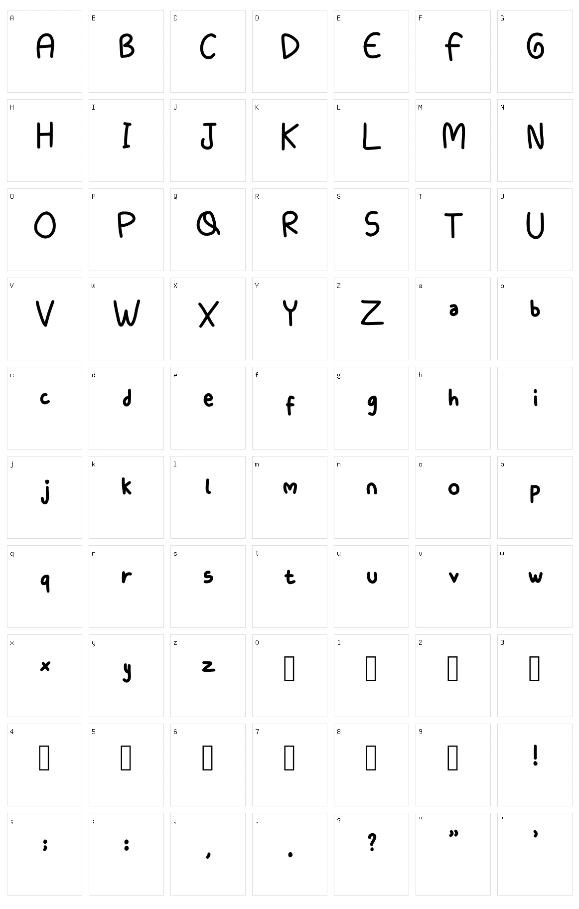 Qiw Character Set