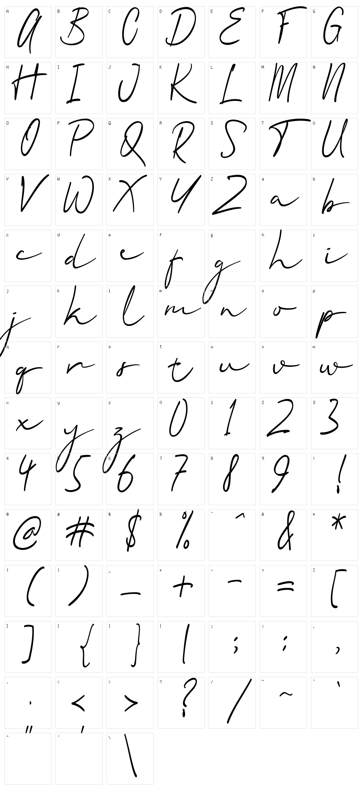 Quartila Character Set