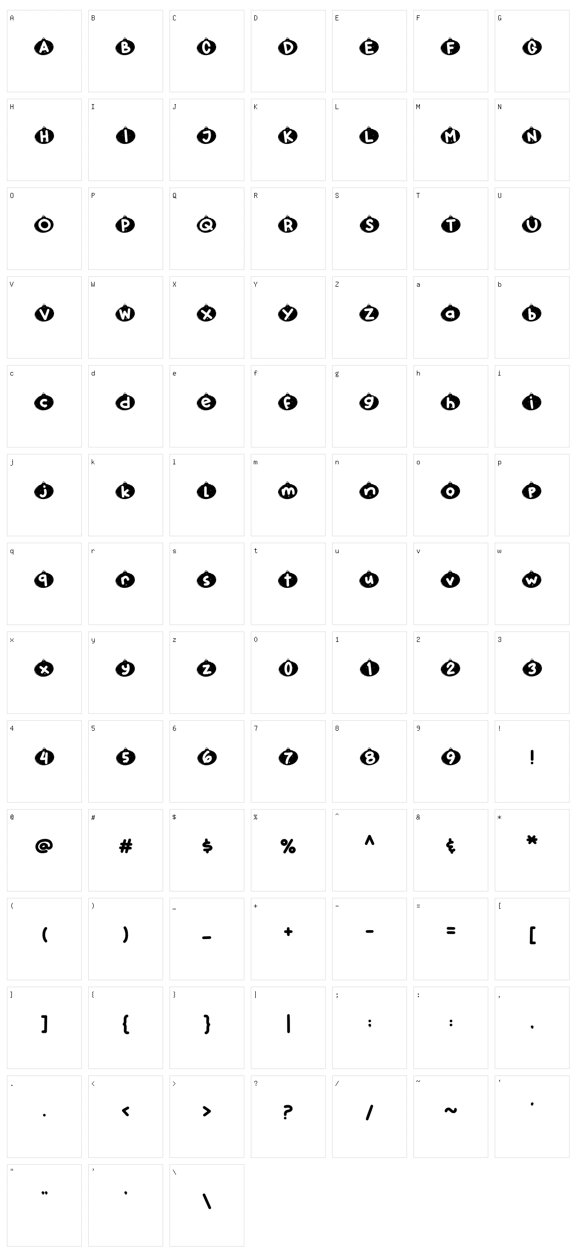 Snow Bells Character Set