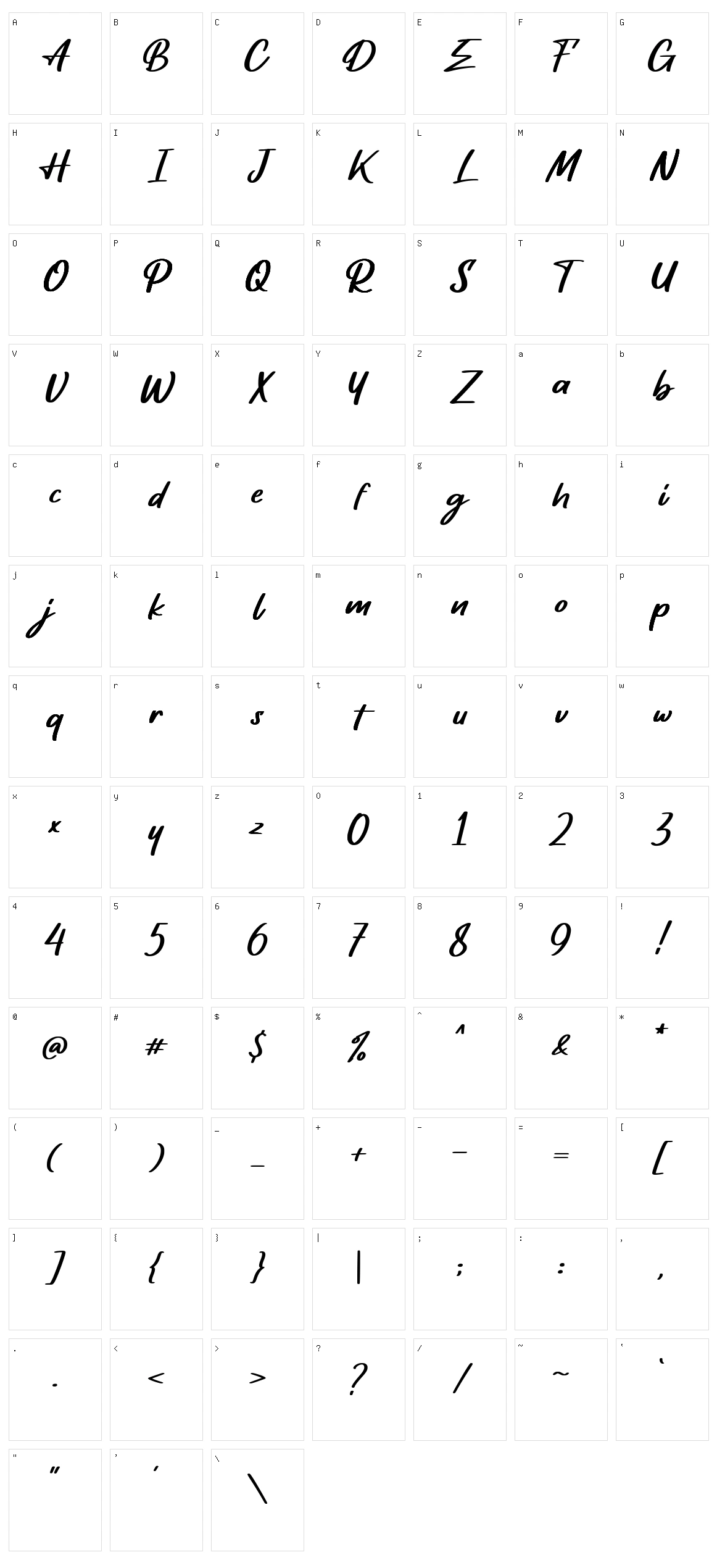 Quarts Pachino Character Set