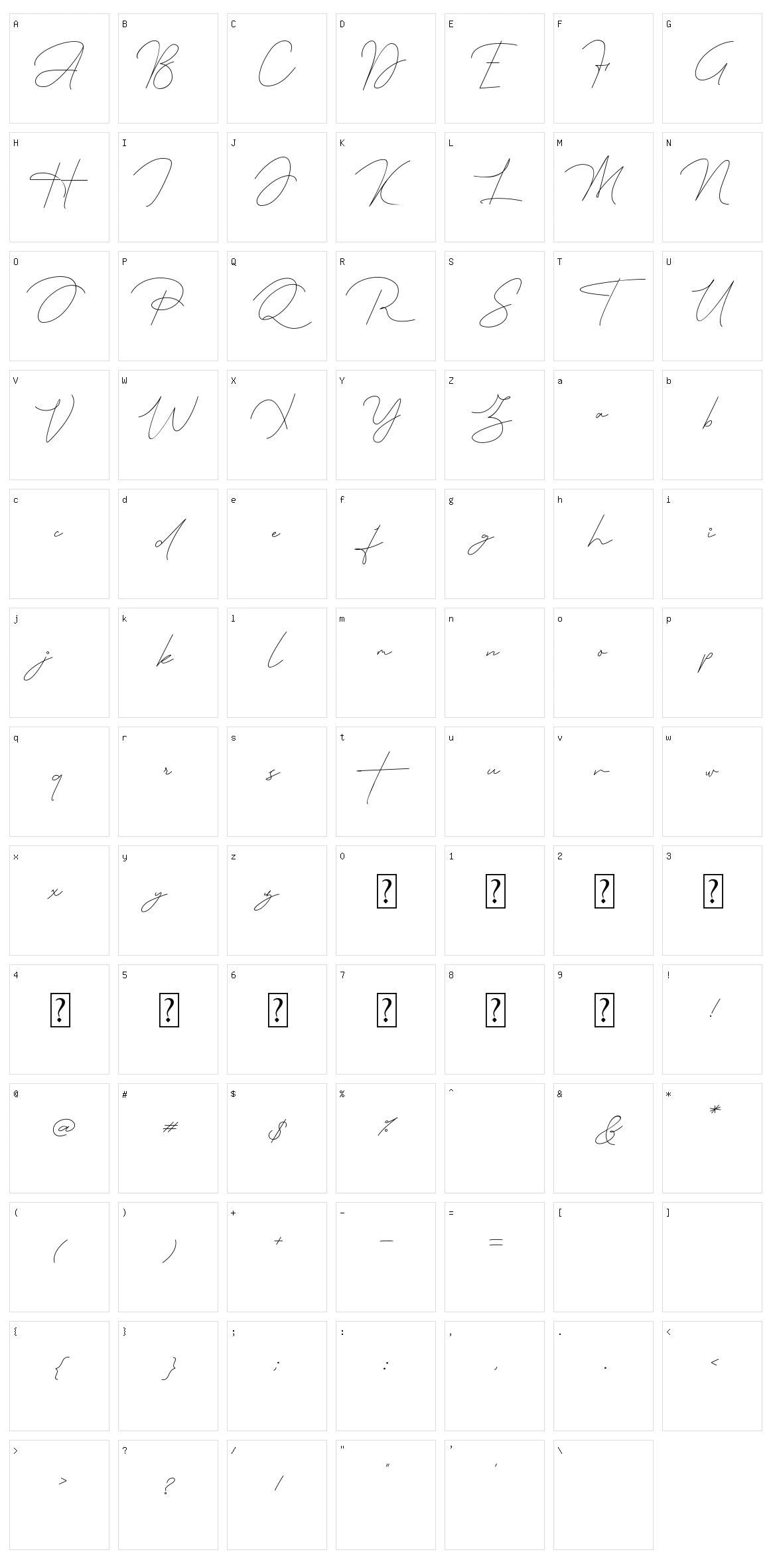 Queenstown Signature Character Set