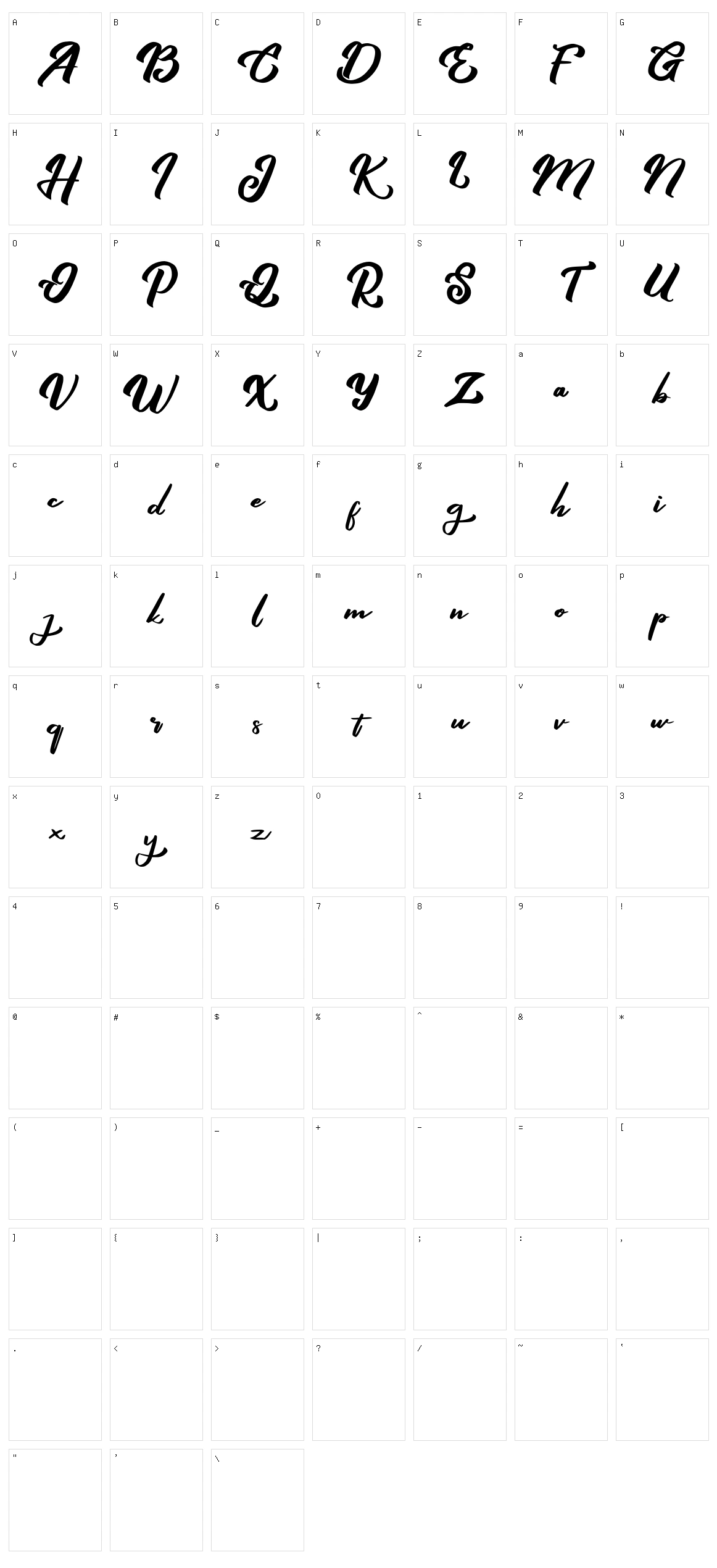 Queny Character Set
