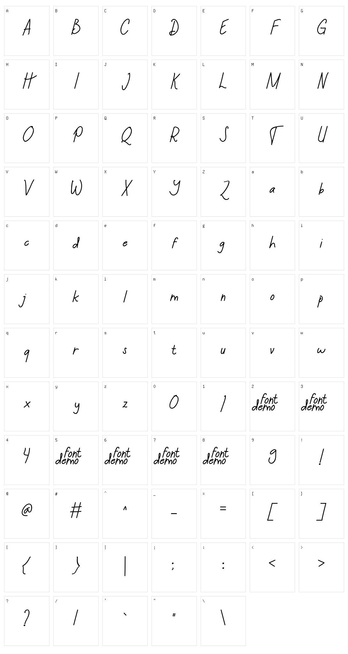Queque Character Set
