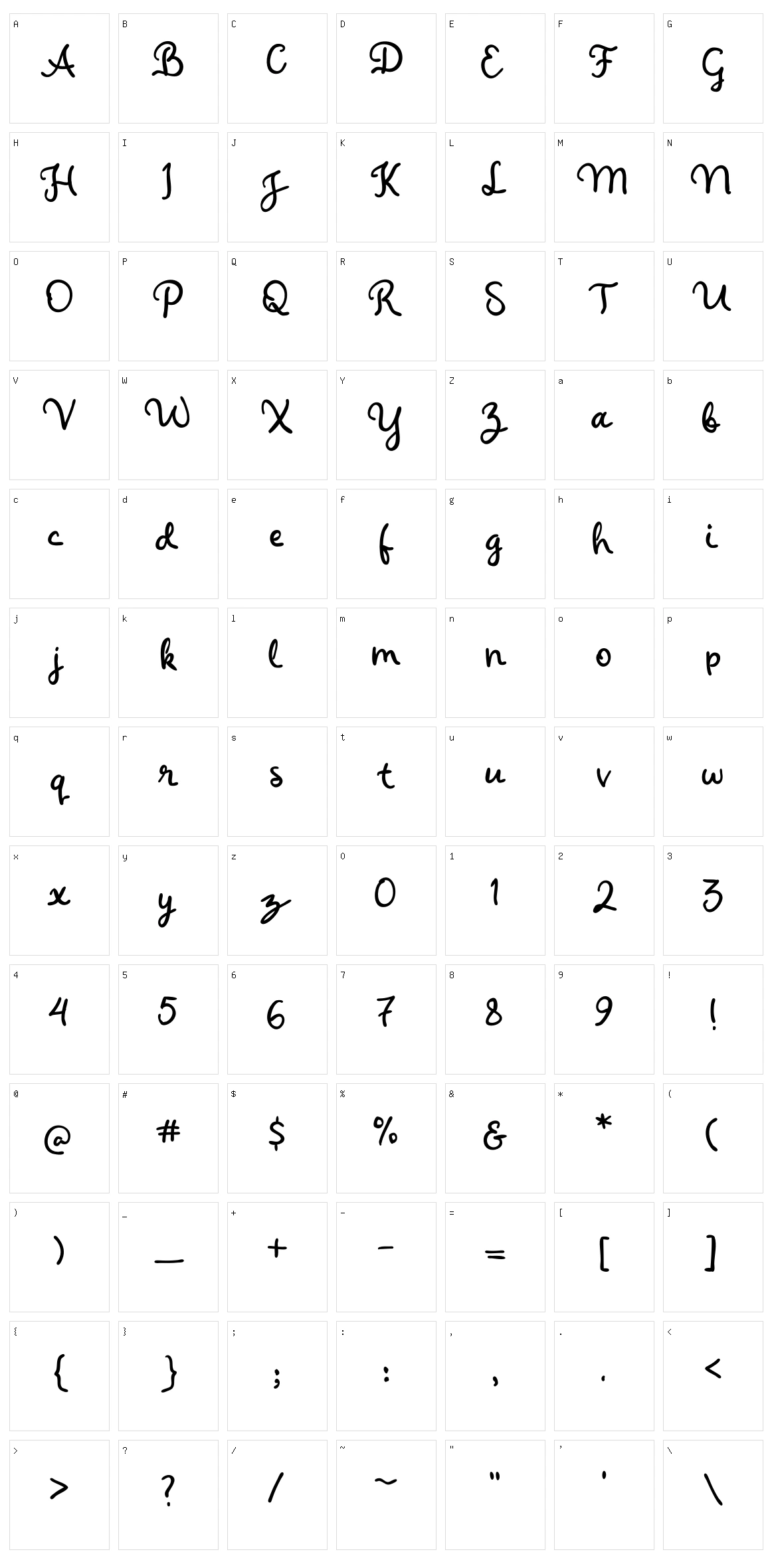 Quick 123 Character Set