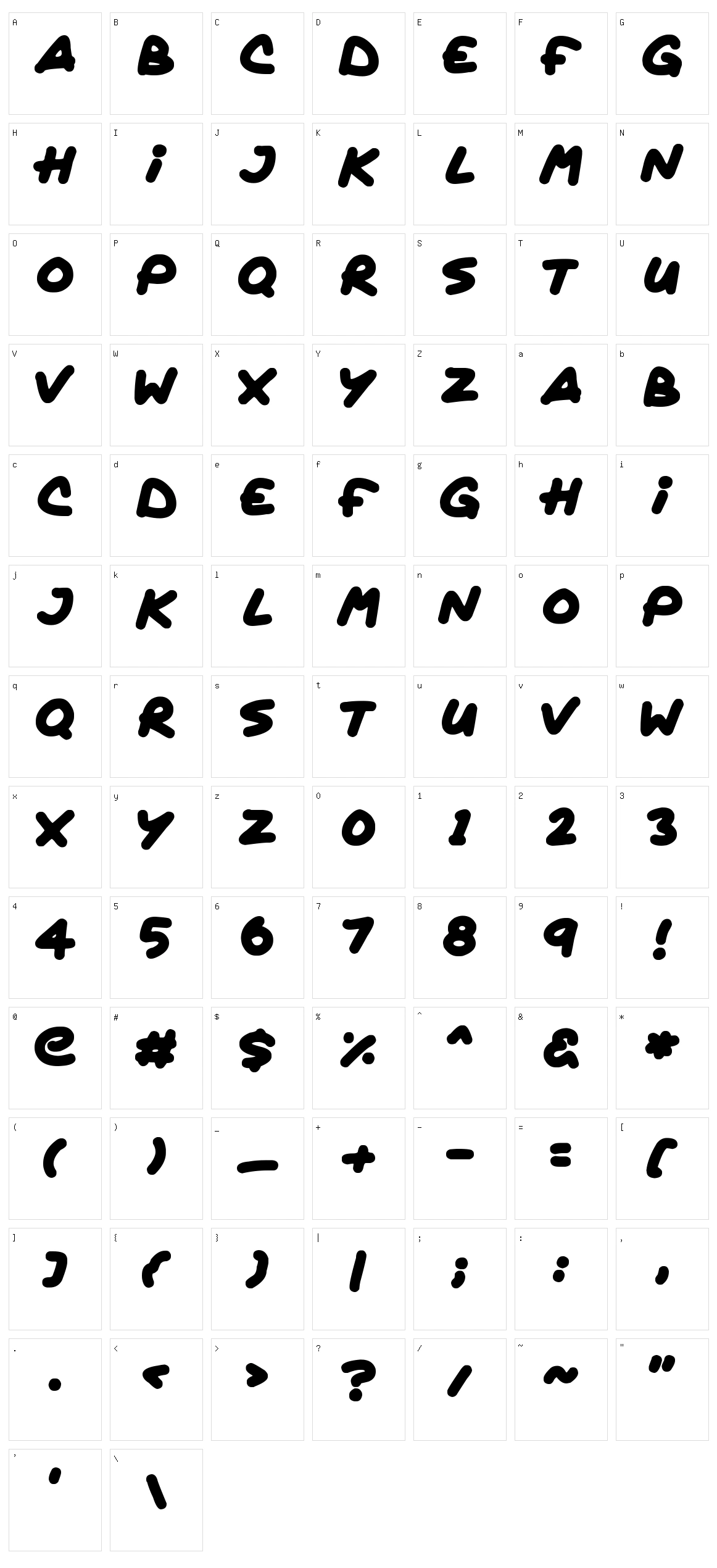 Quickly Character Set