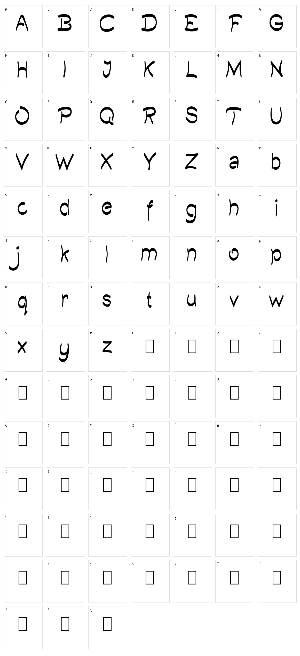 Quilty Character Set