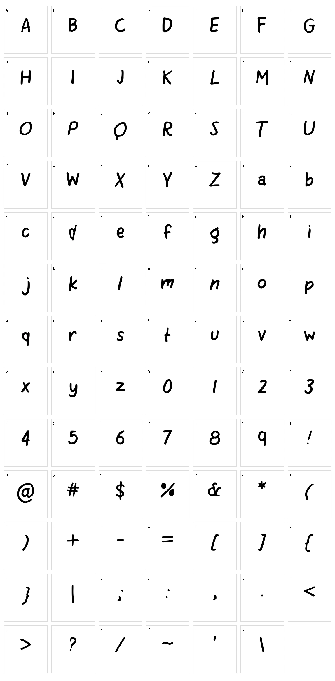 Quirking Character Set
