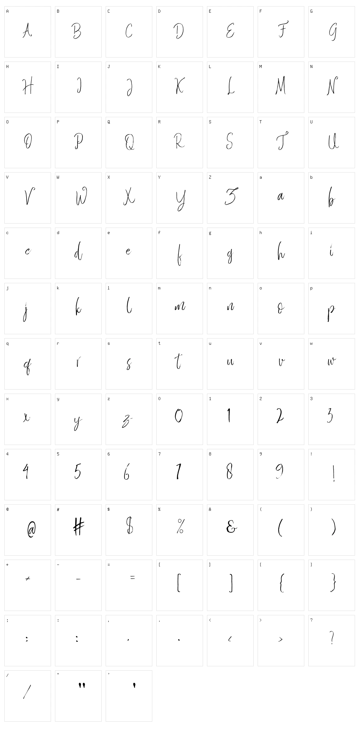 Quixotic Character Set