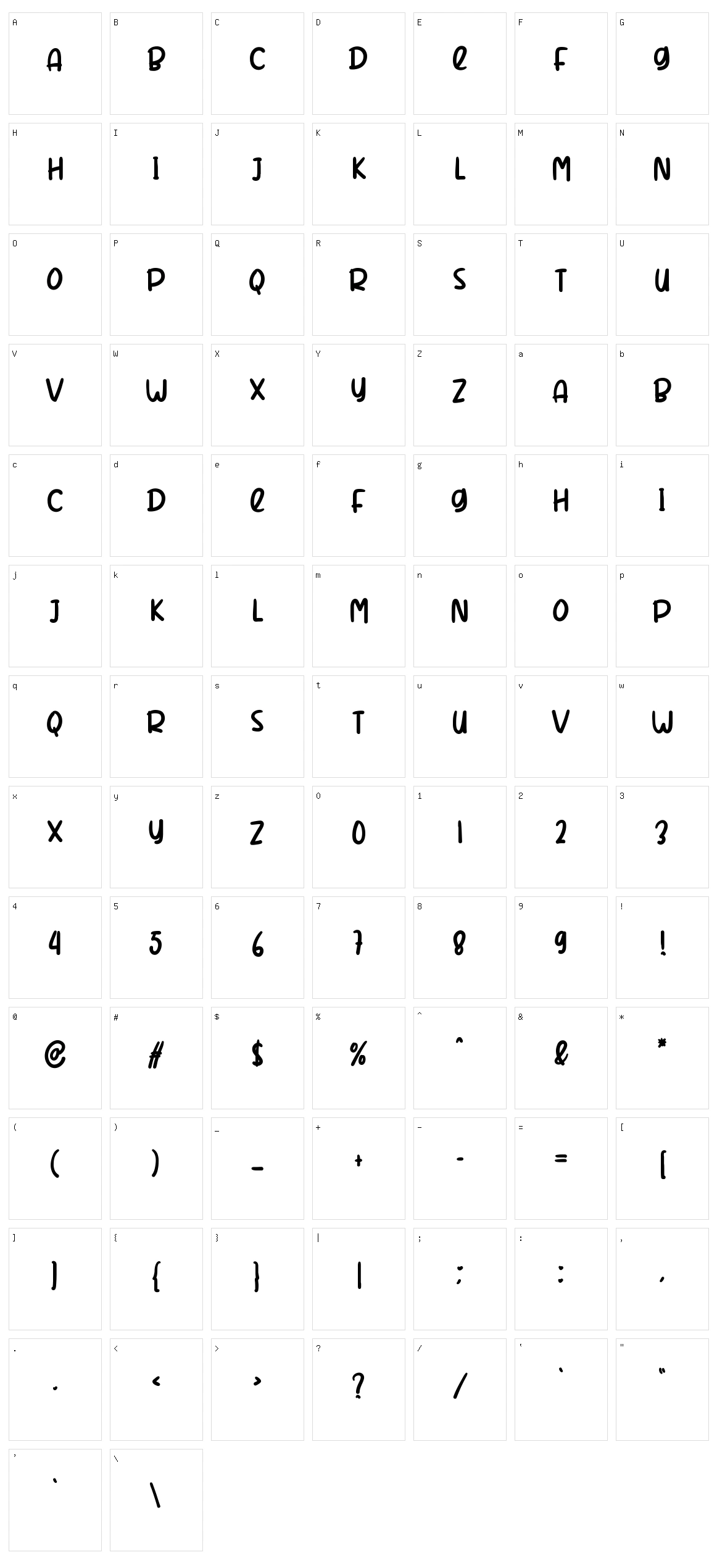 Rabbit Character Set