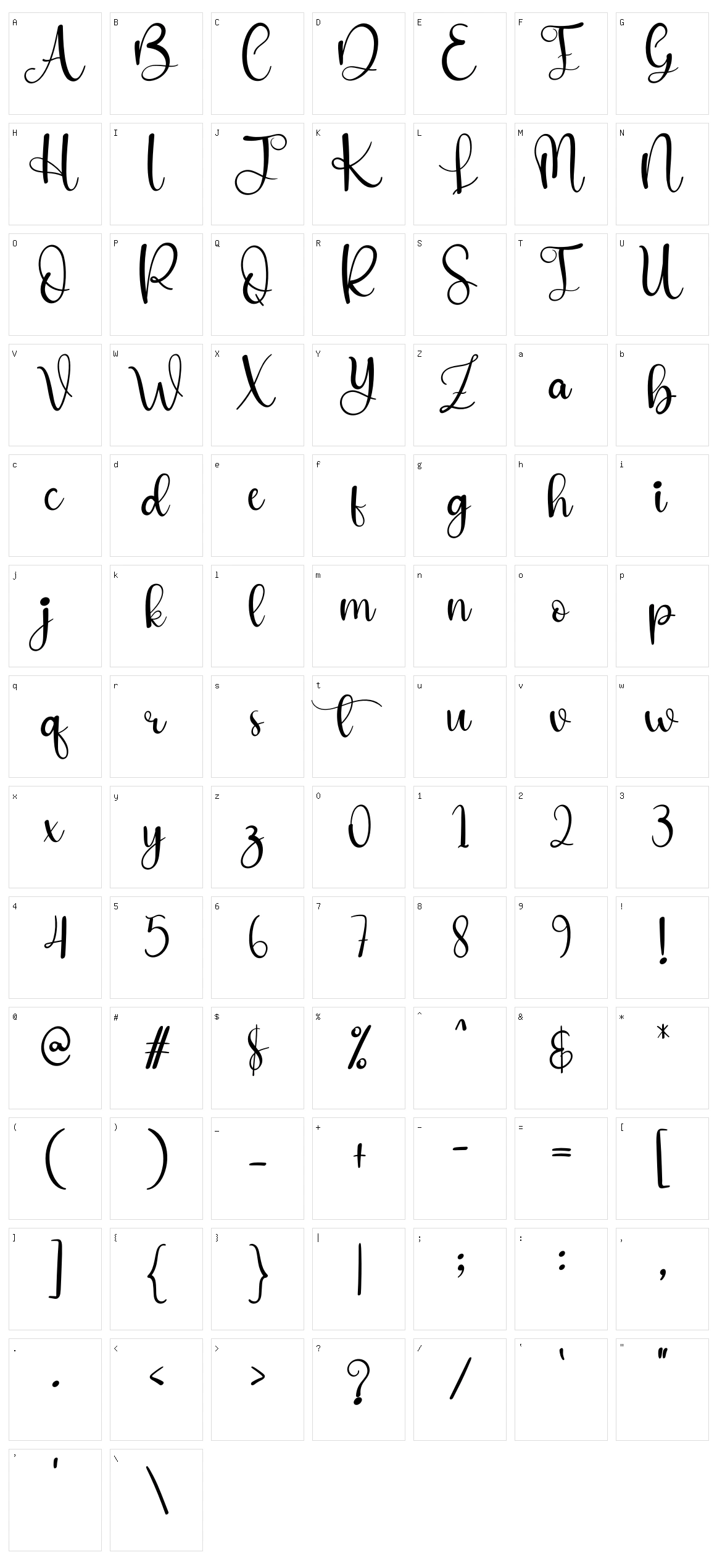 Rabbit Character Set
