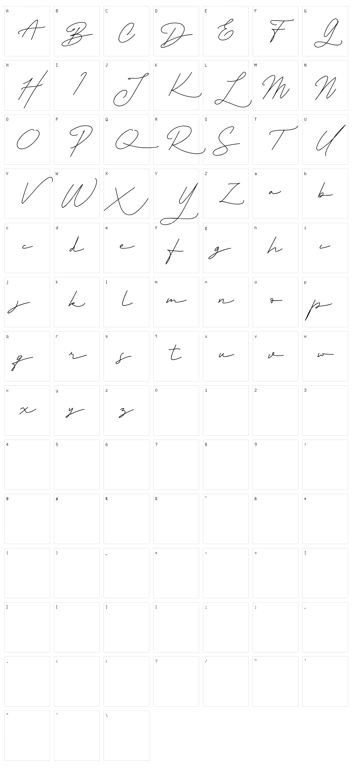 Raimond Character Set