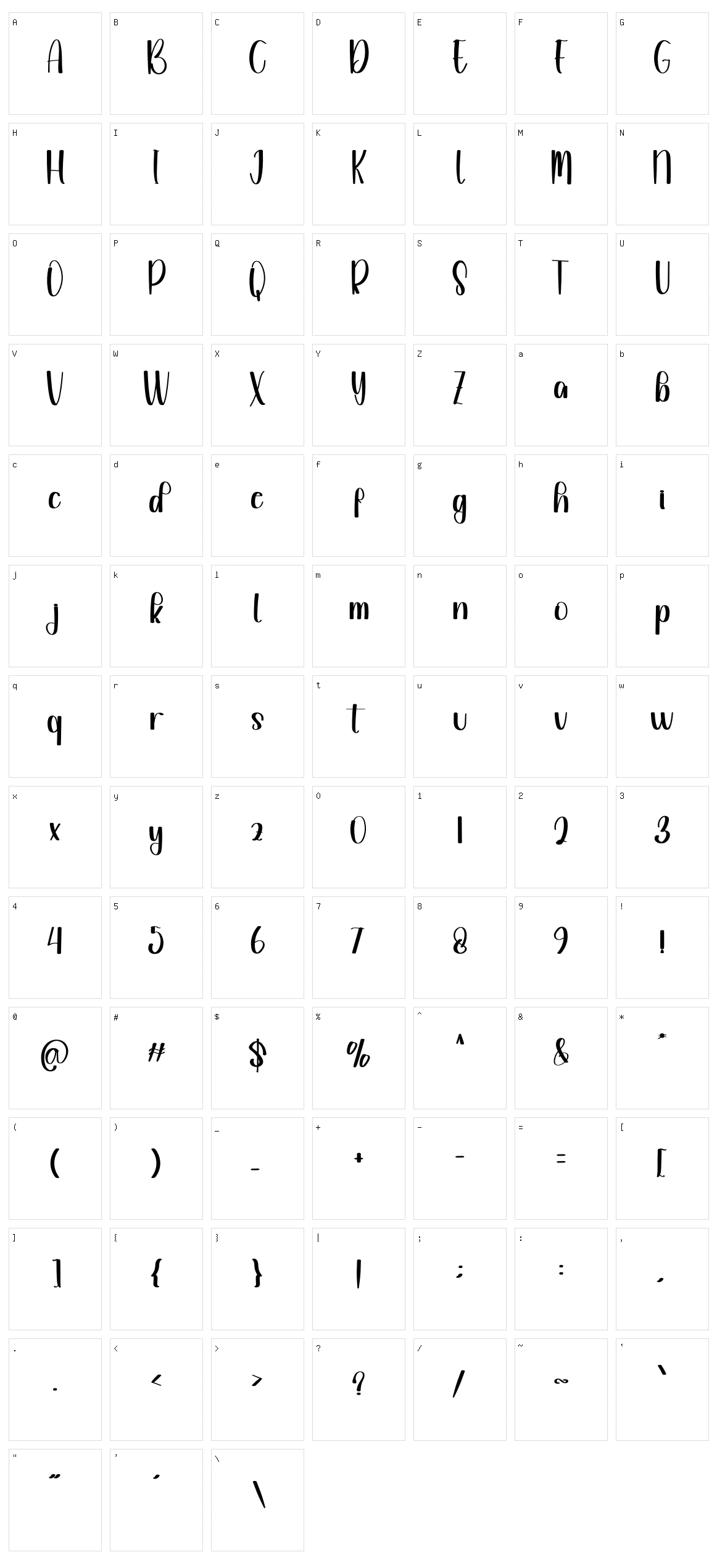 Rainbows Character Set