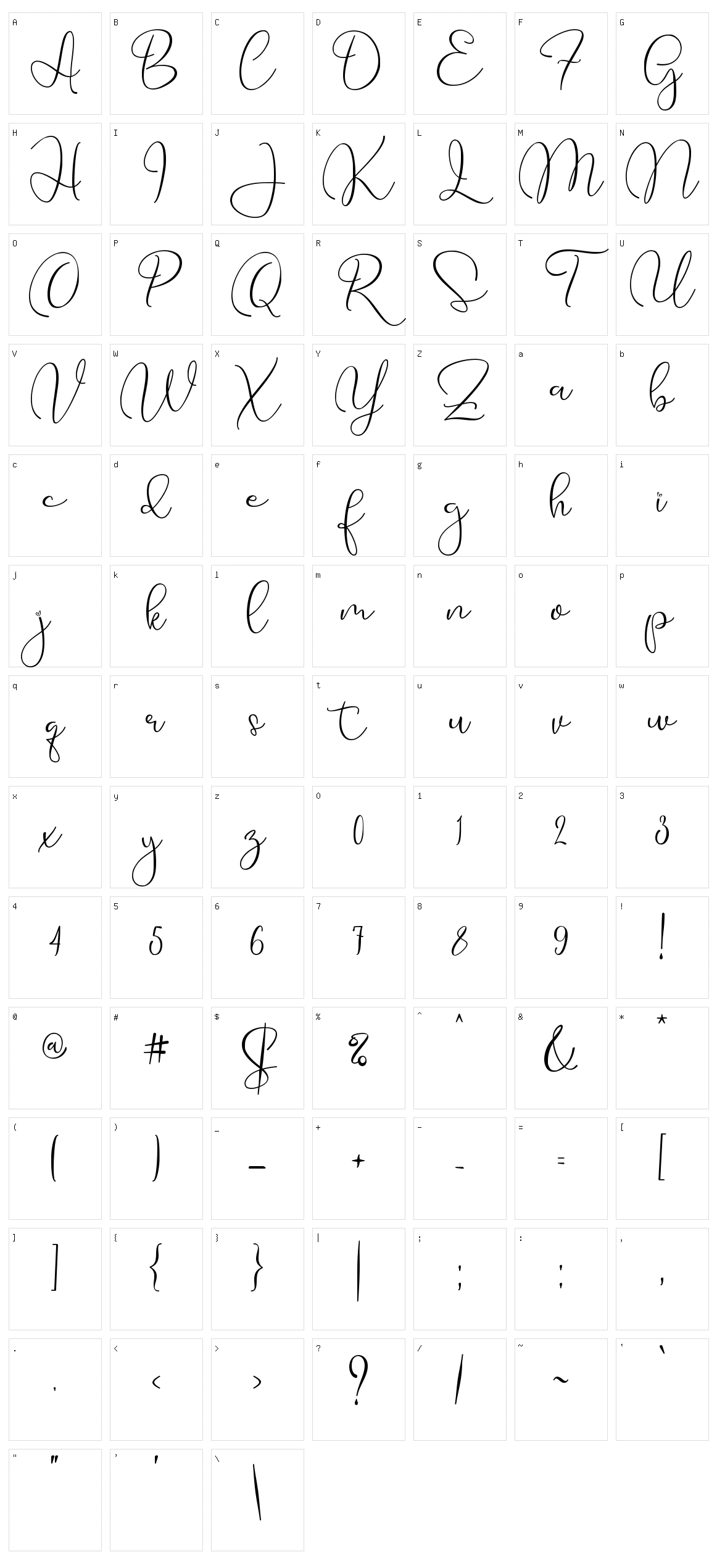 Rainy Days Character Set