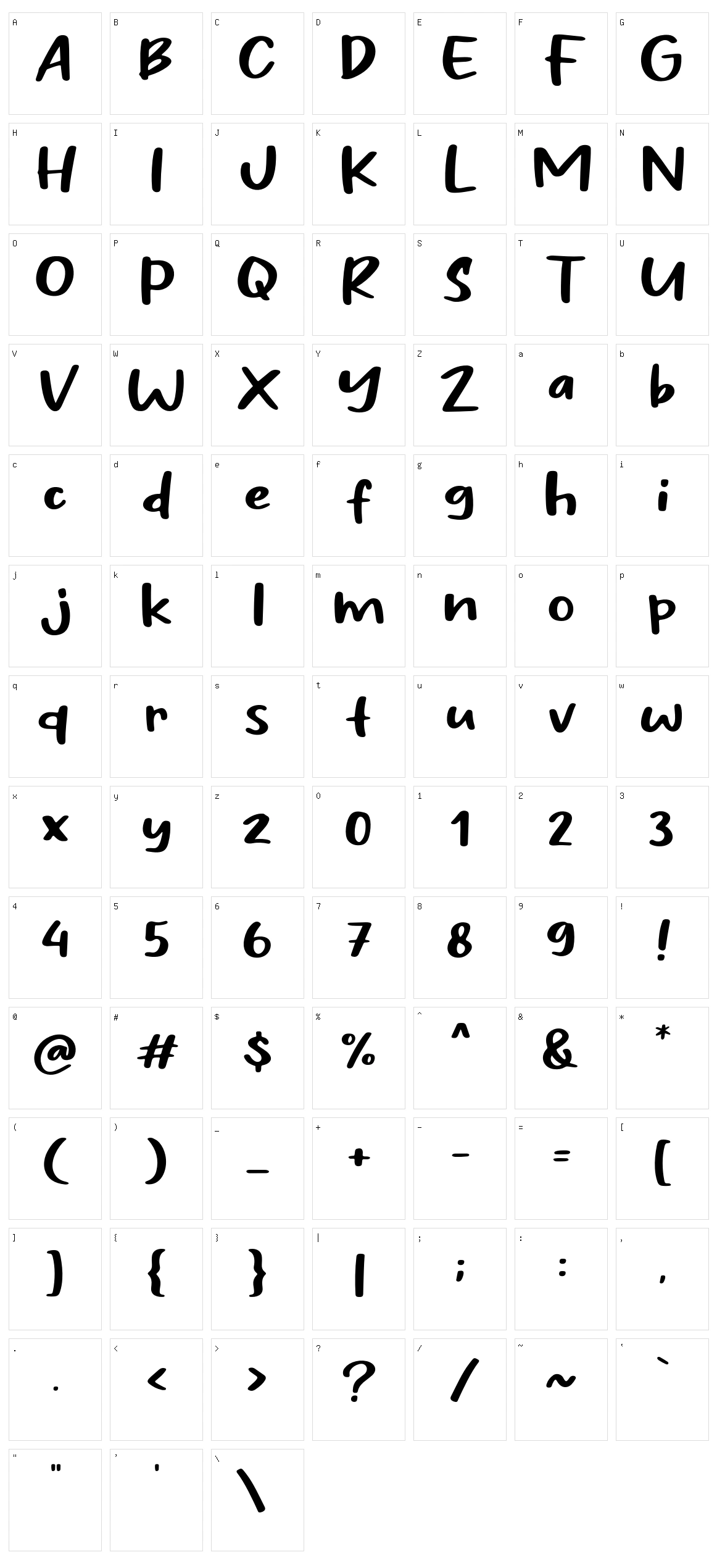 Rakyat Character Set