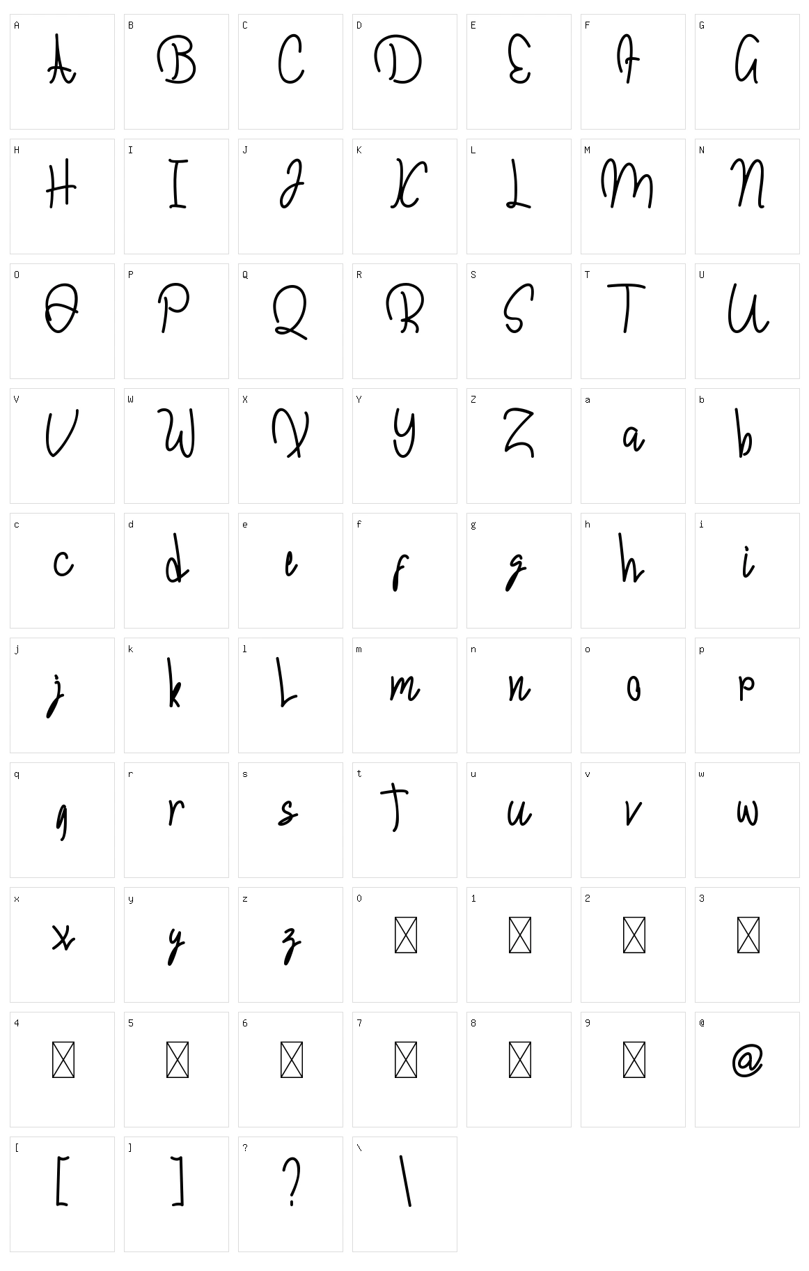 Ralexin Character Set
