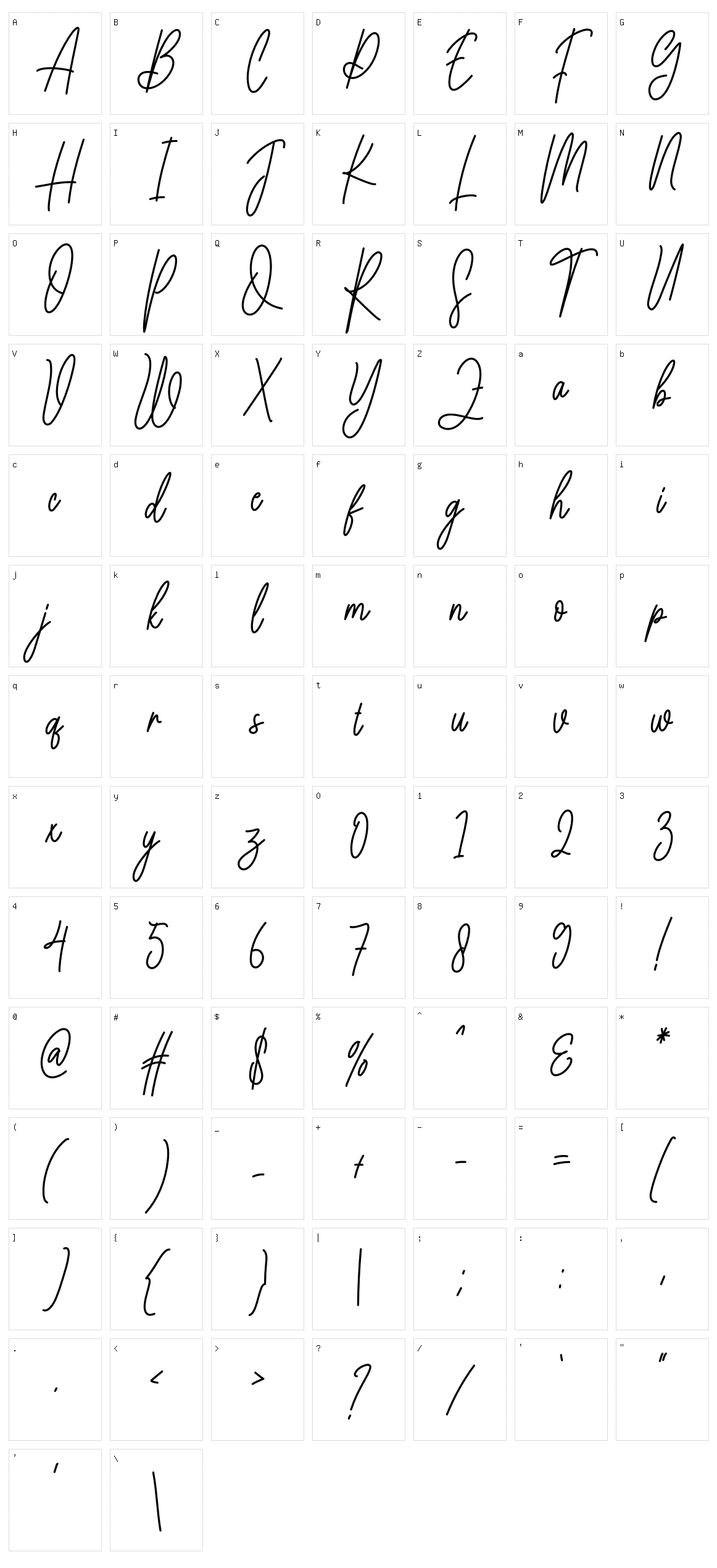 Ramadan Signature Character Set