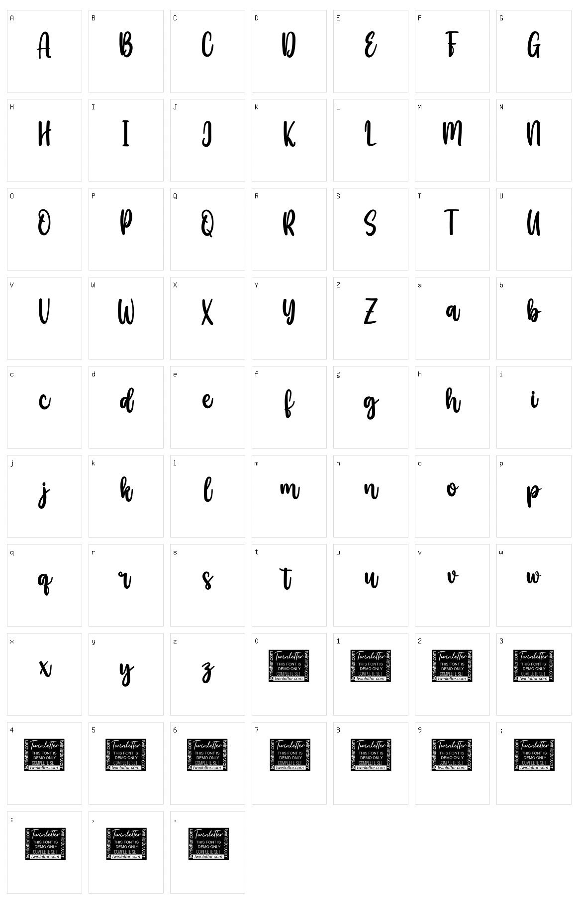 Ramesty Character Set