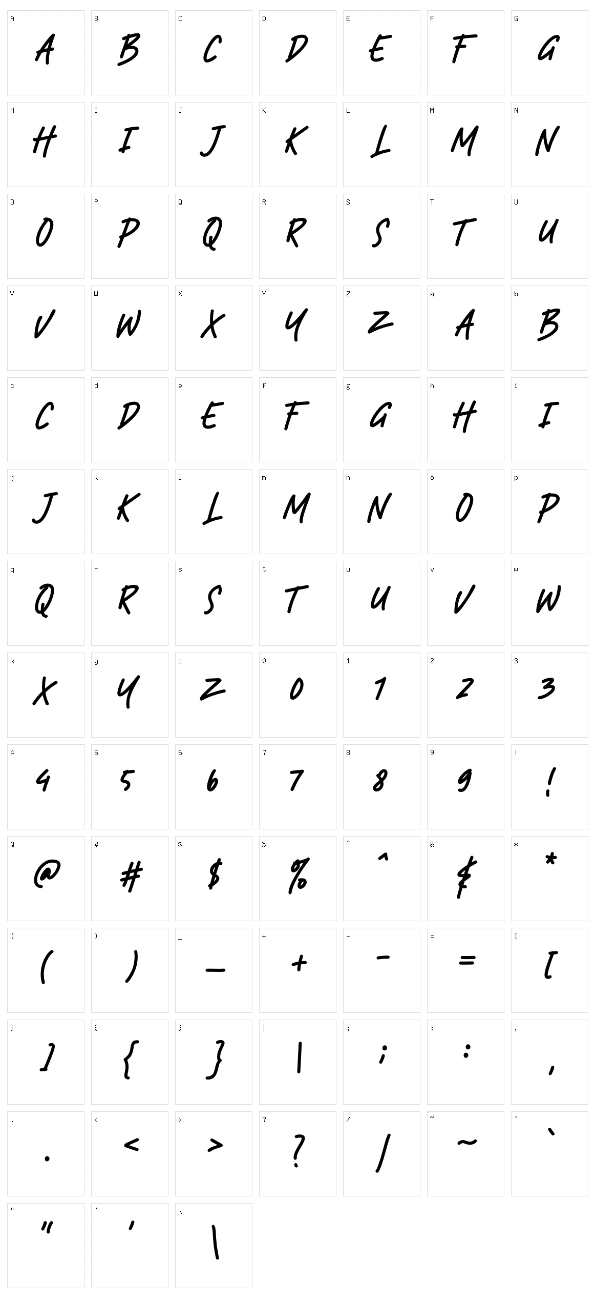 Ramphox Character Set