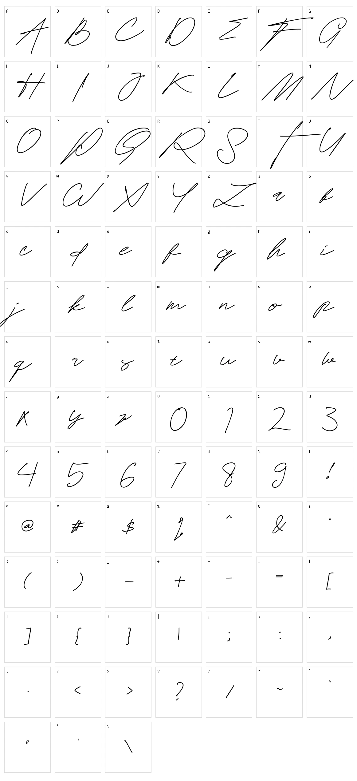 Ramsella Character Set