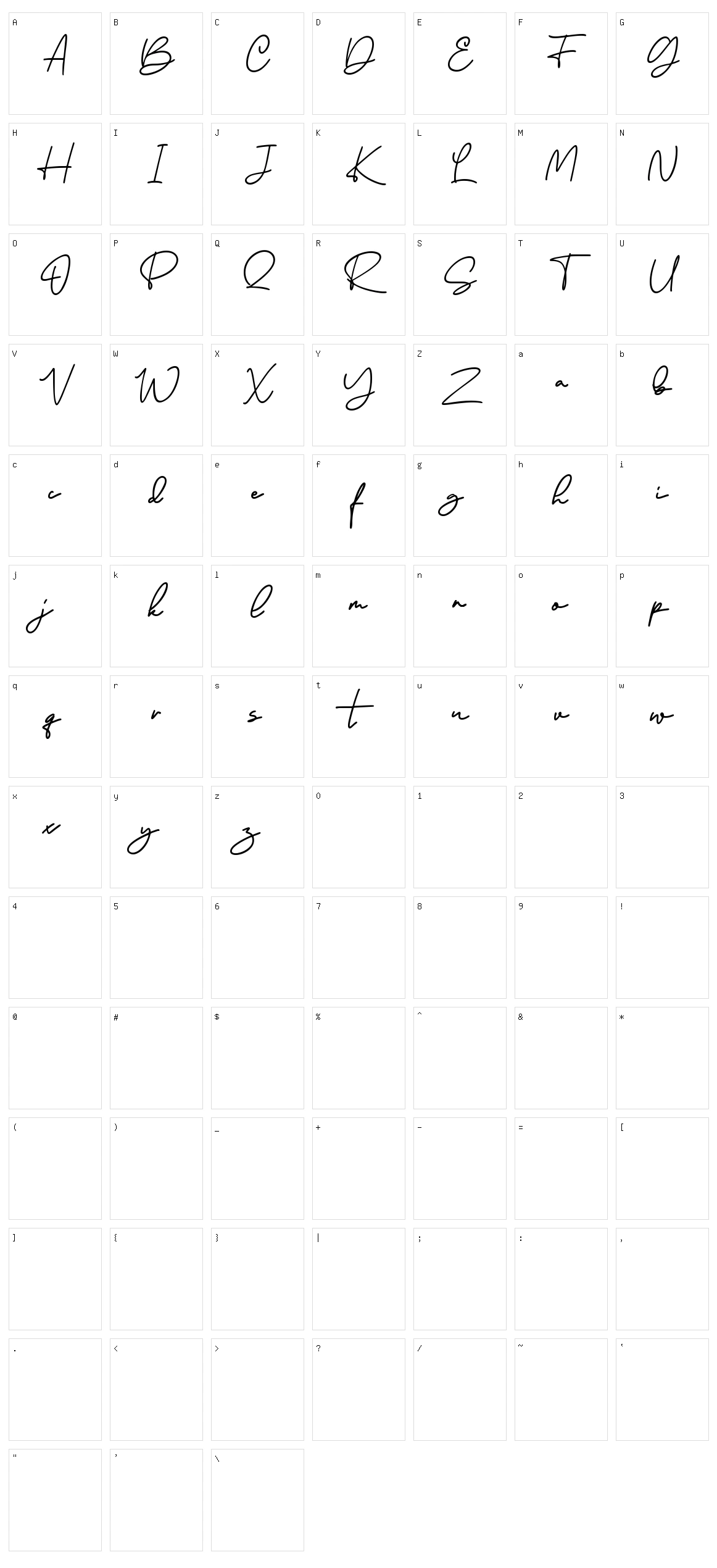 Ramtul Character Set