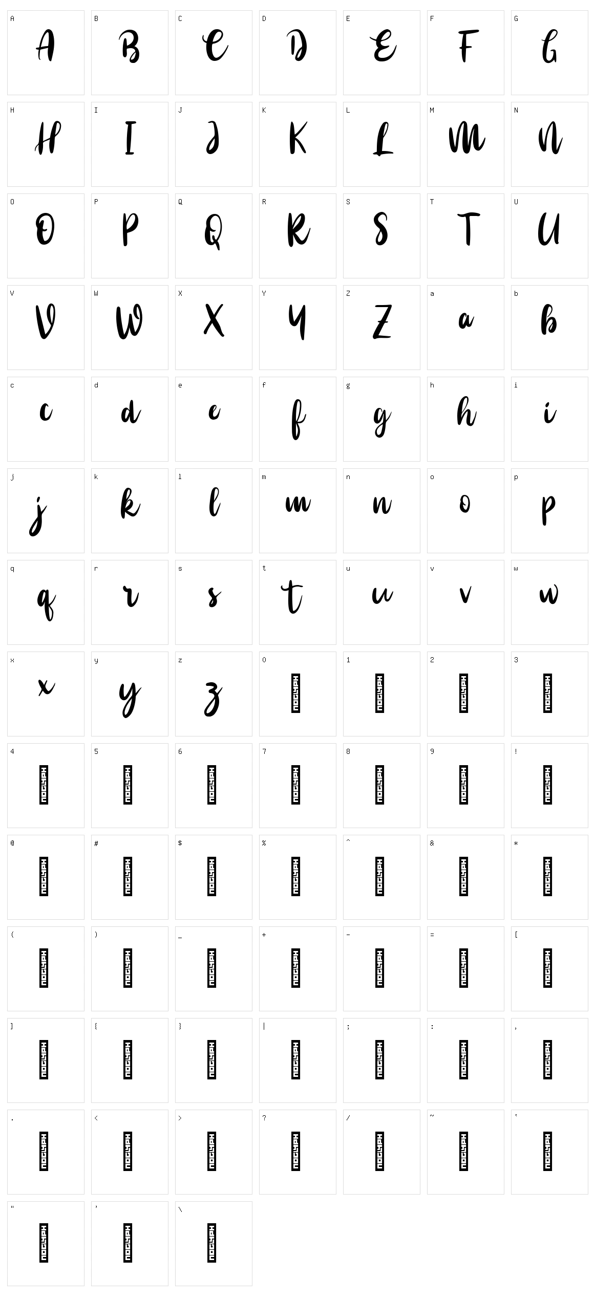 Rassain Character Set