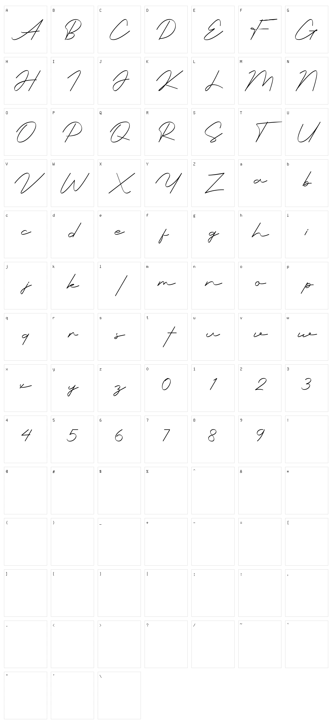 Rationale Character Set