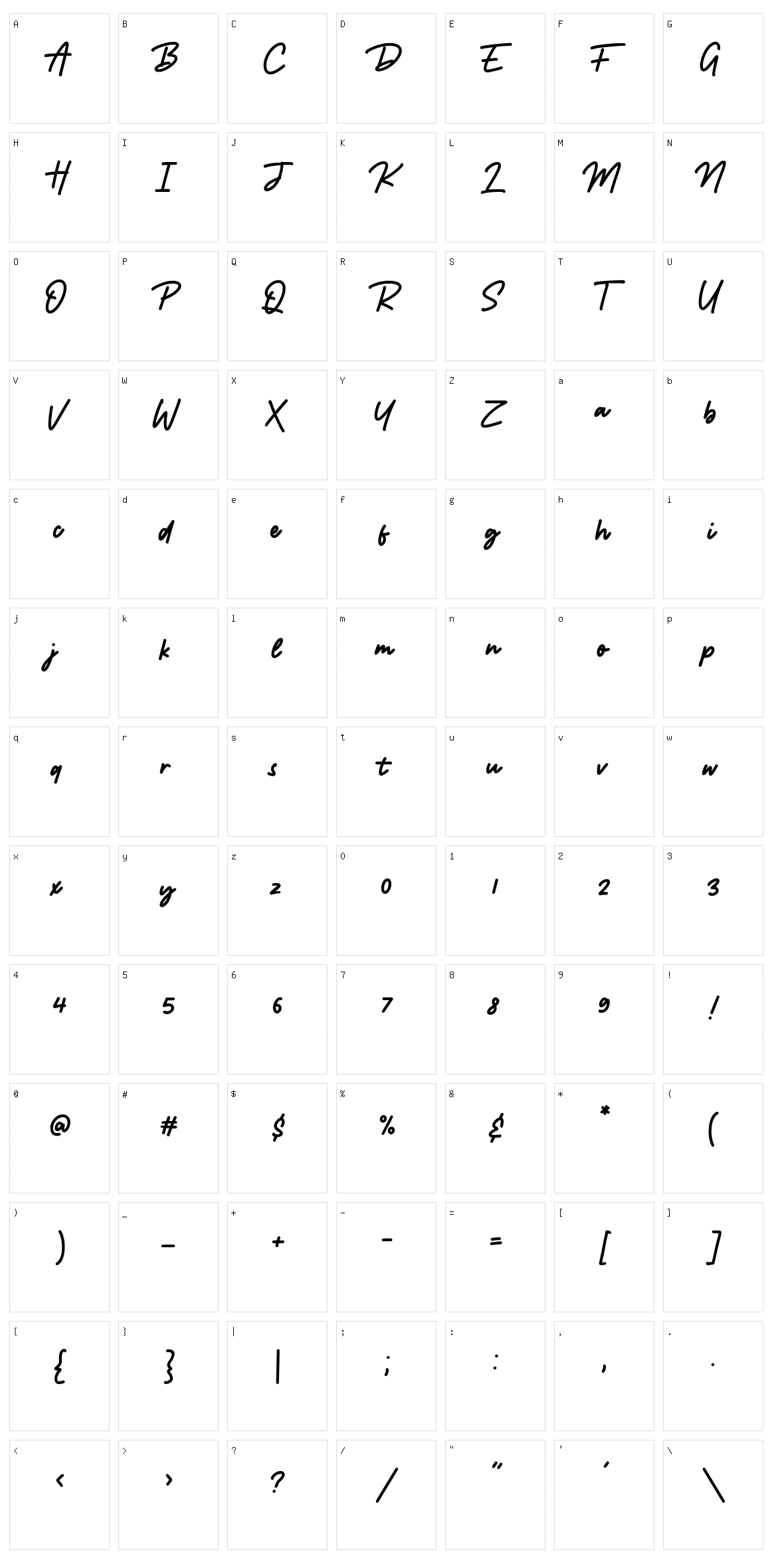 Rattman Character Set