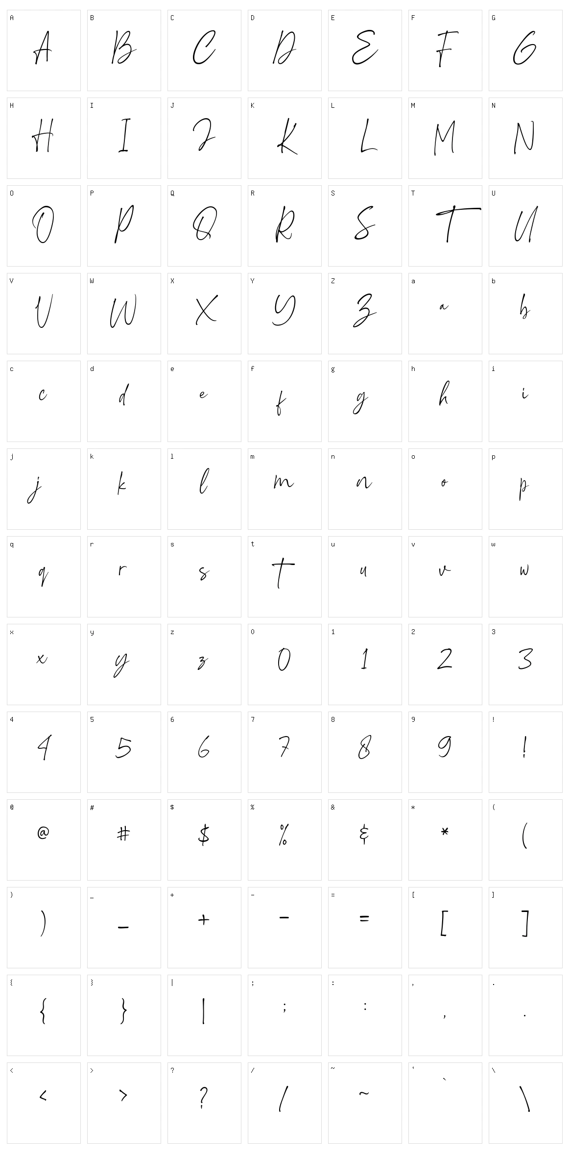 Ravellin Character Set