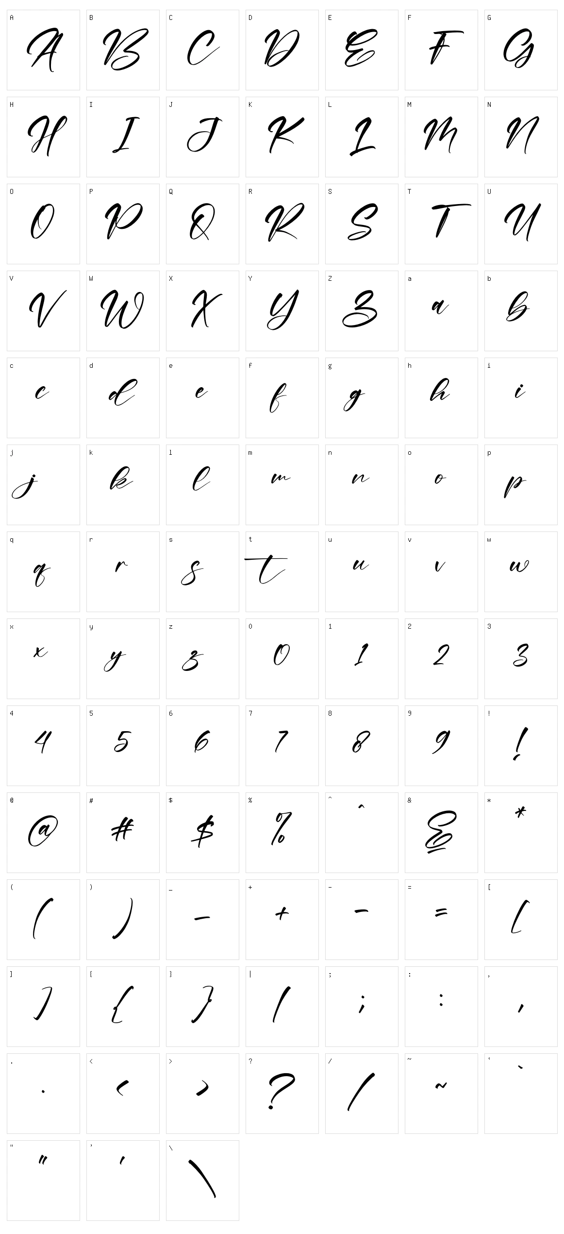 Raylight Character Set