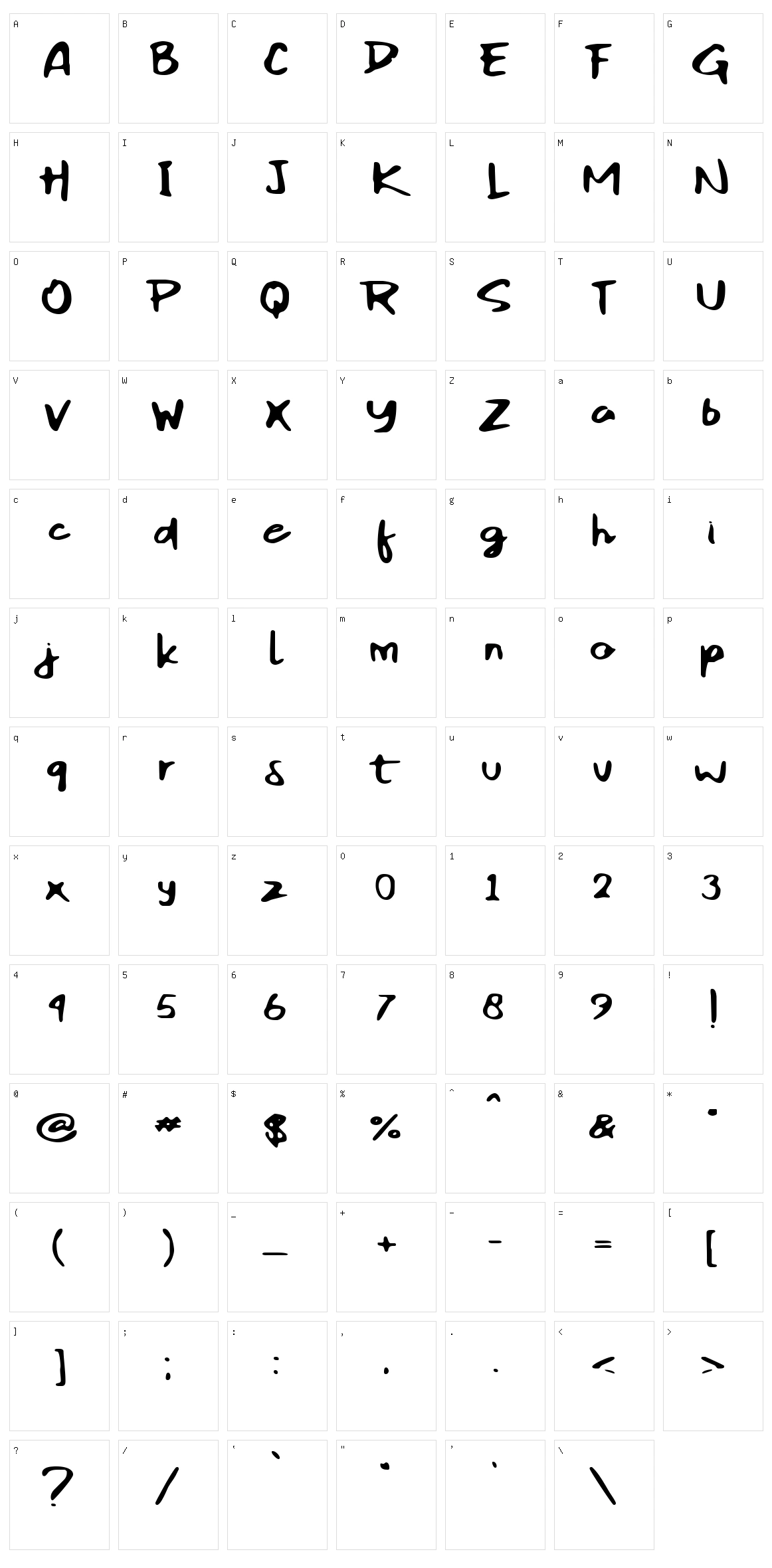 Reckless Art Character Set