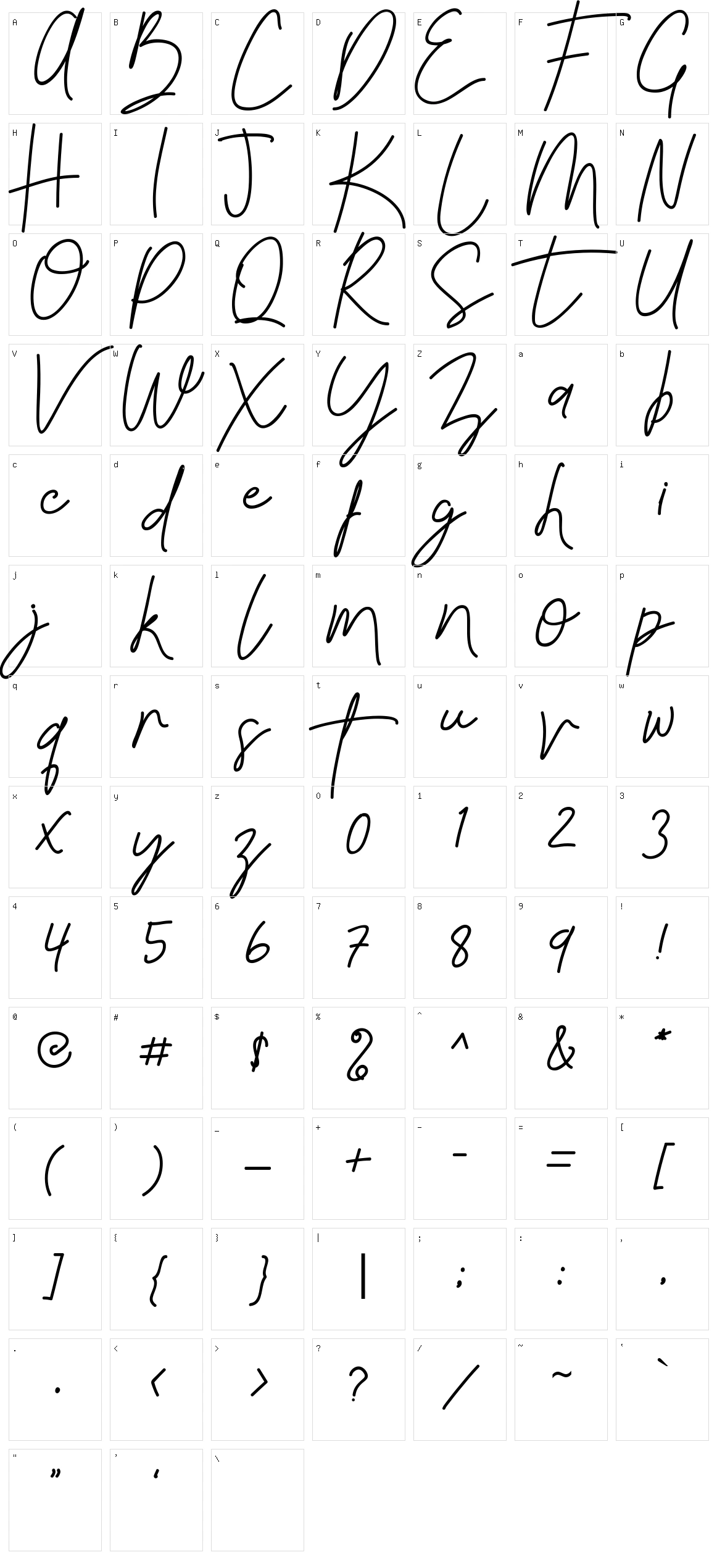 Reilly Beck Character Set