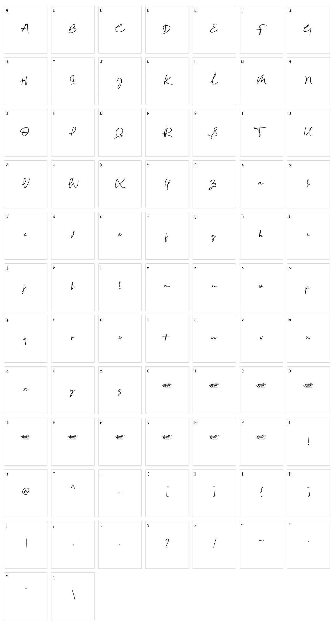 Reinata Character Set