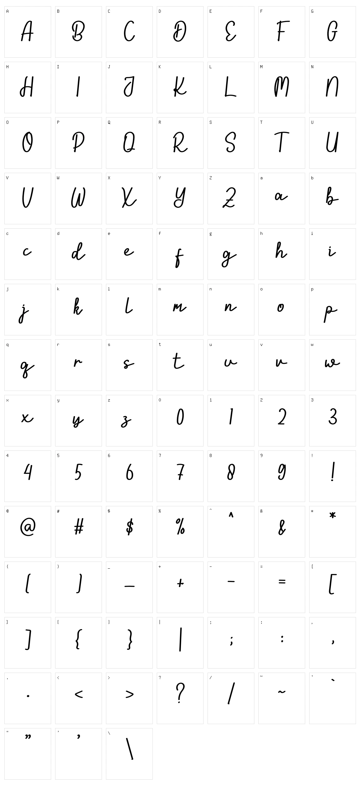 Reliance Character Set