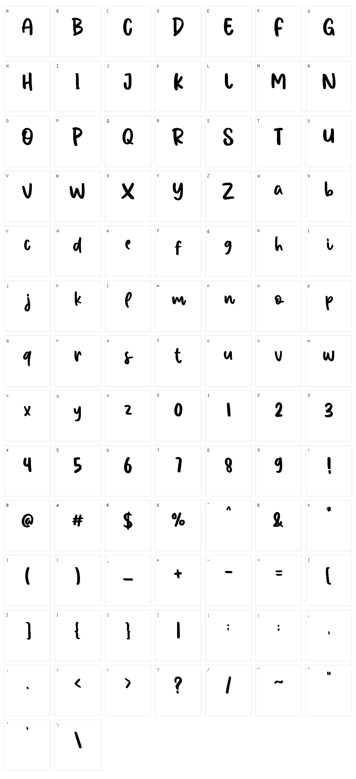 Renatta Willona Character Set