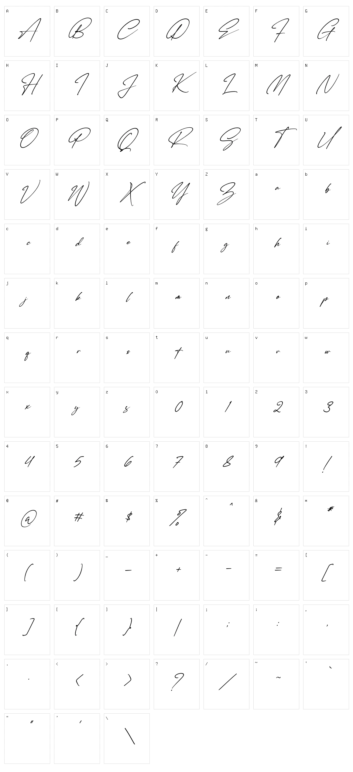 Renattha Signate Character Set