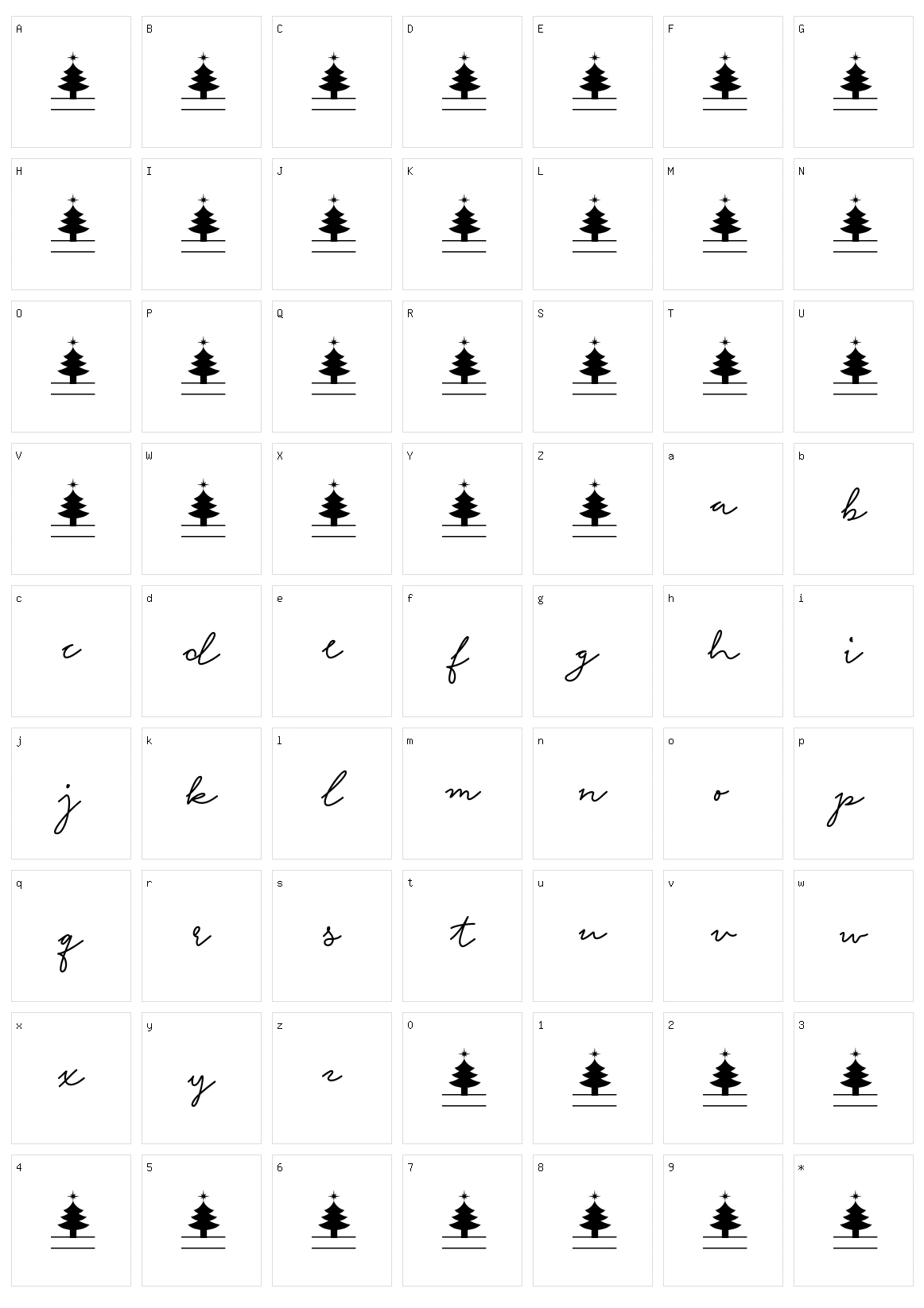 Christmas Monogram Character Set
