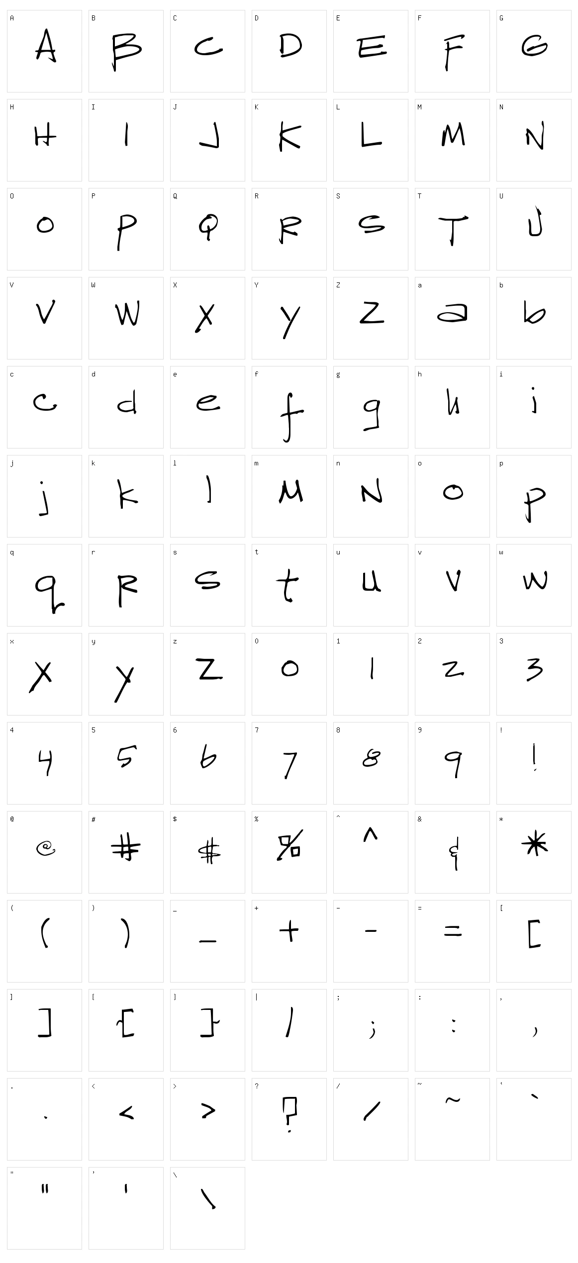 Reprobate Character Set