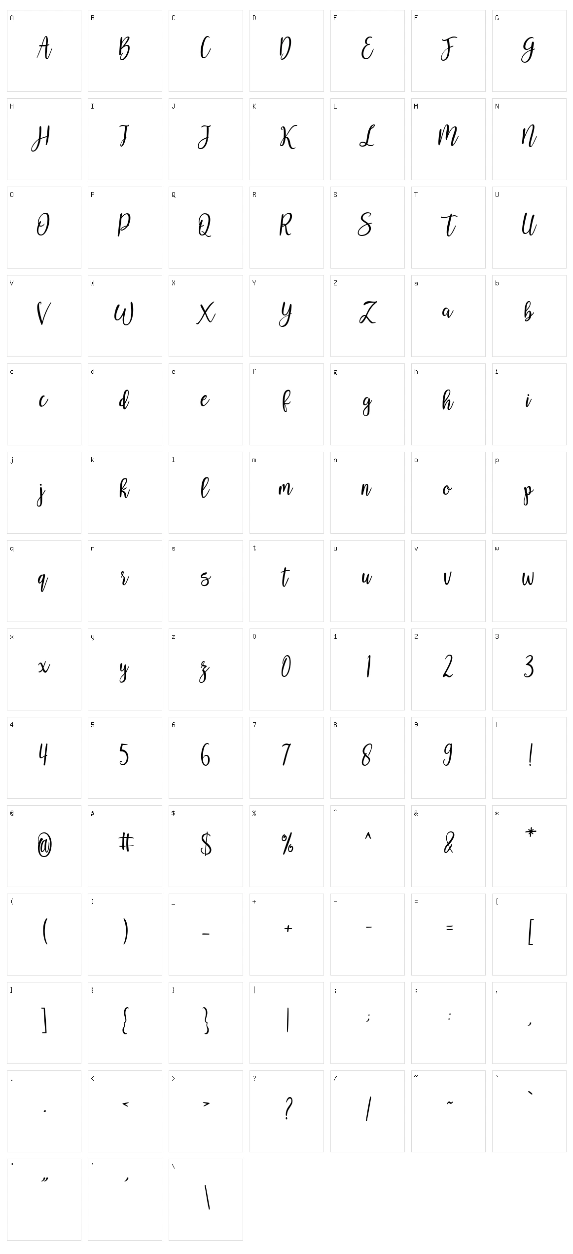 Reshonta Character Set