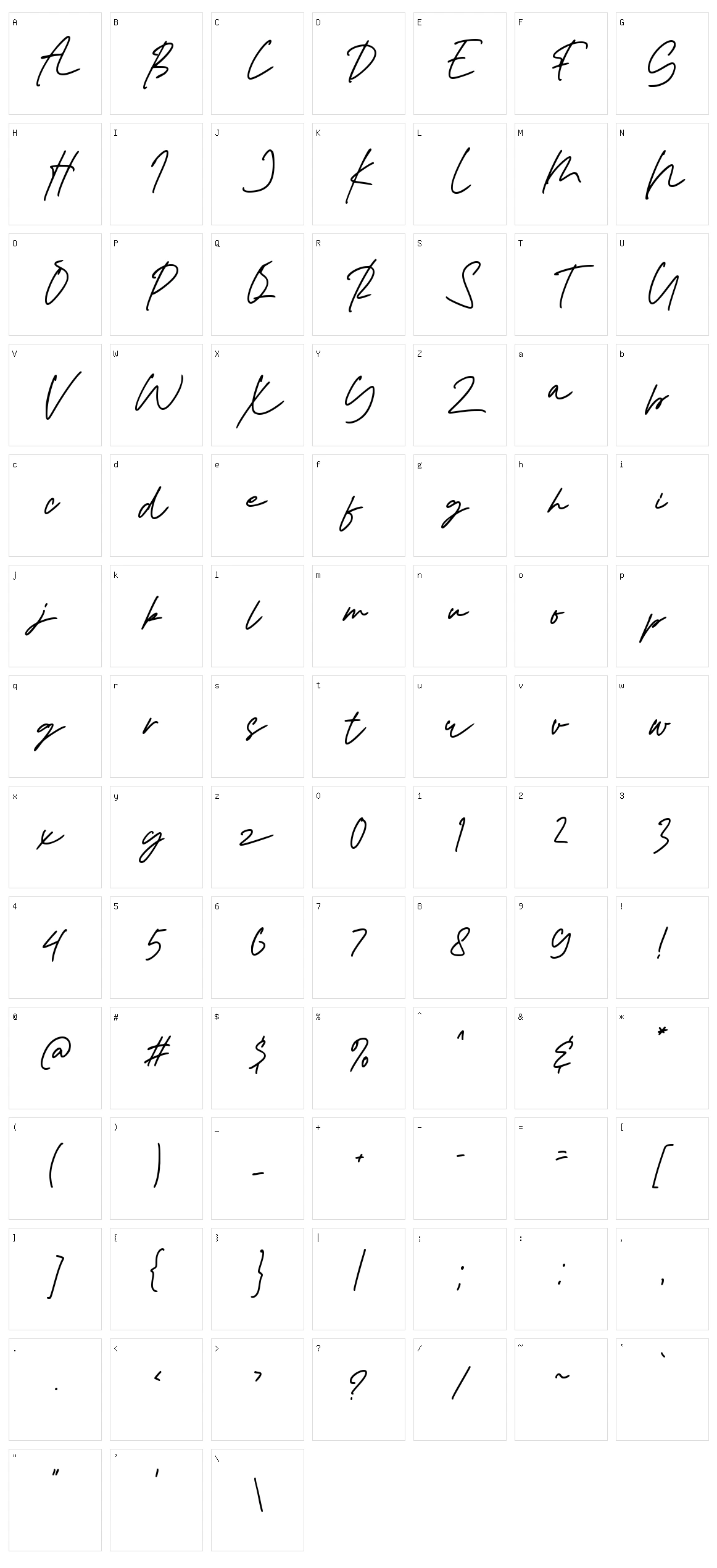 Restiane Character Set