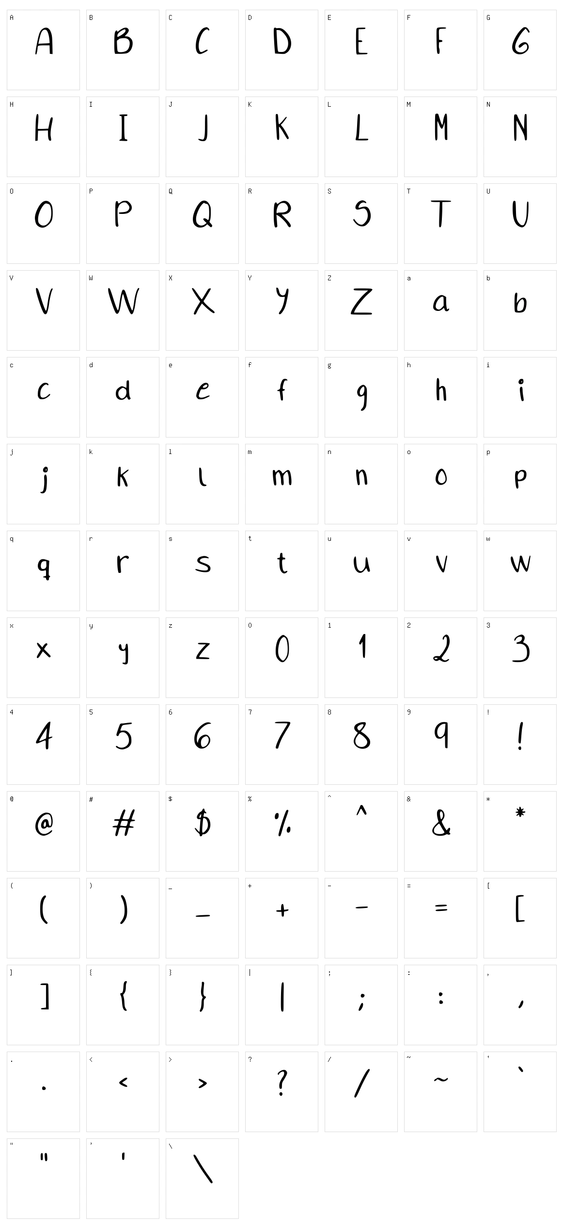 Retamosita Character Set
