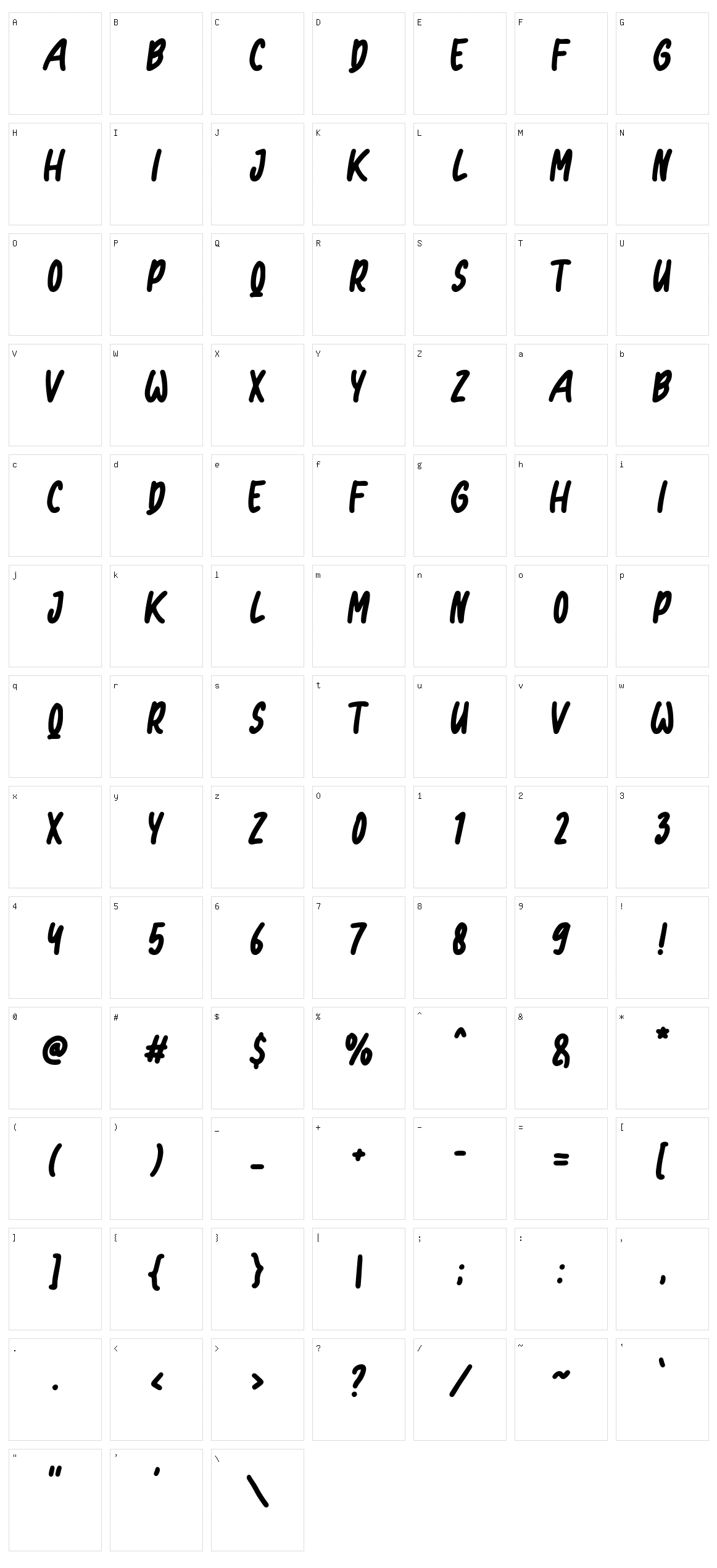 Retriever Character Set