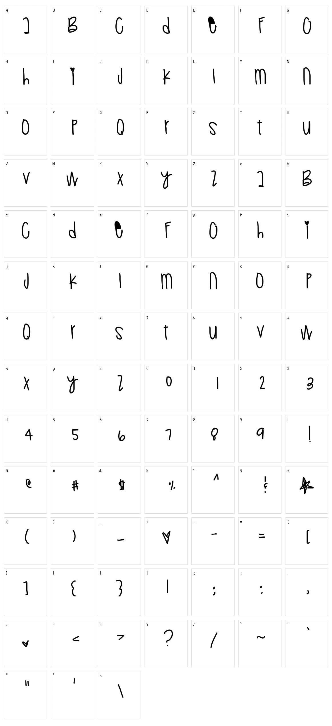 Retrogenious Character Set