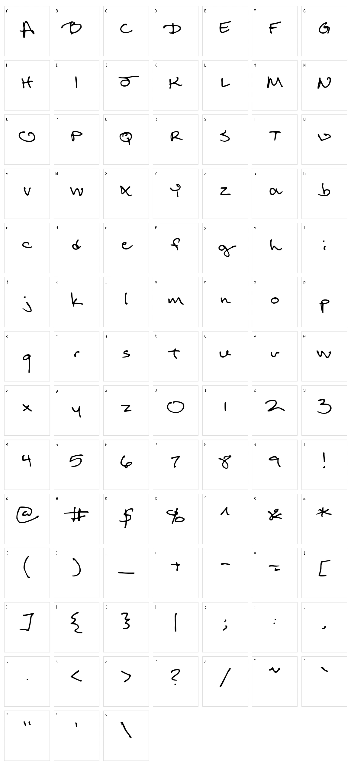 Return of RelayScript Character Set