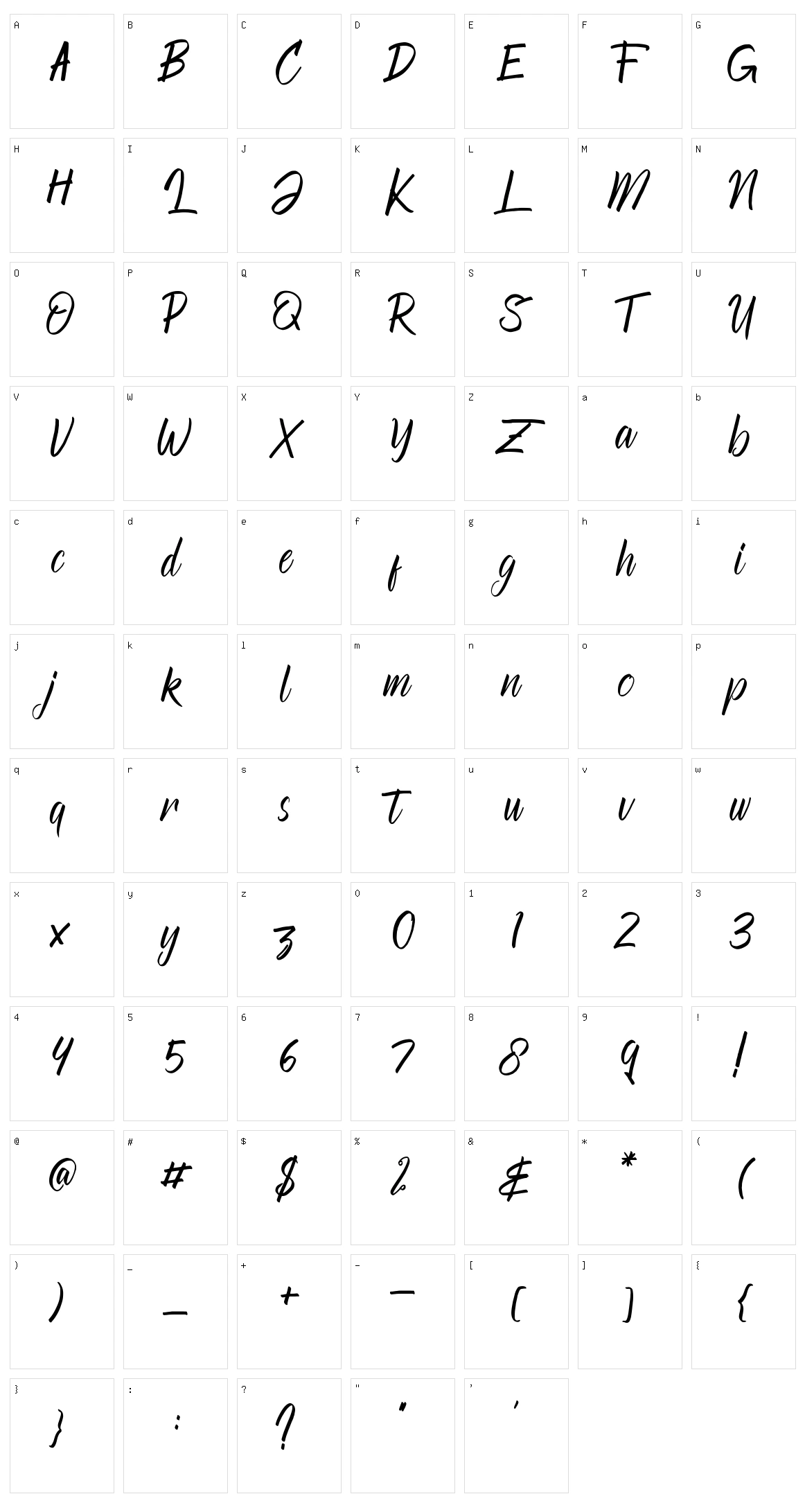 Returned Character Set