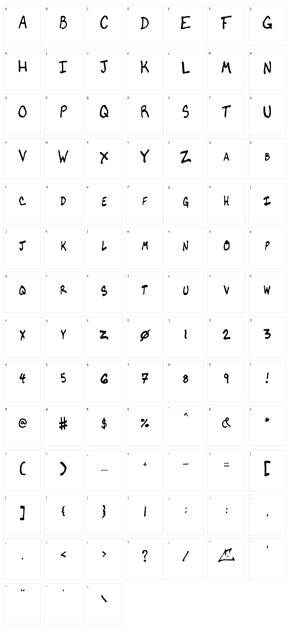 Reviiser Character Set