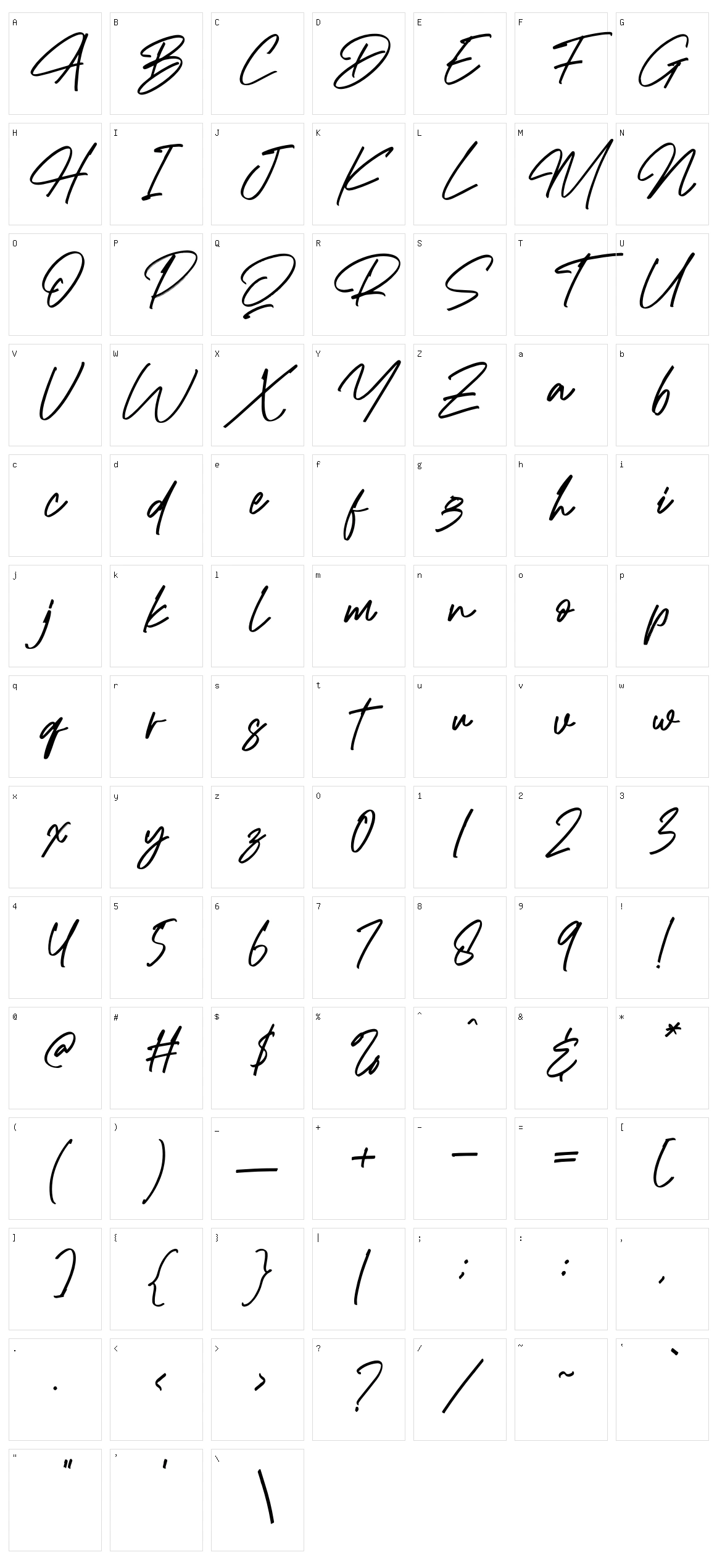 Richard Hamilton Character Set