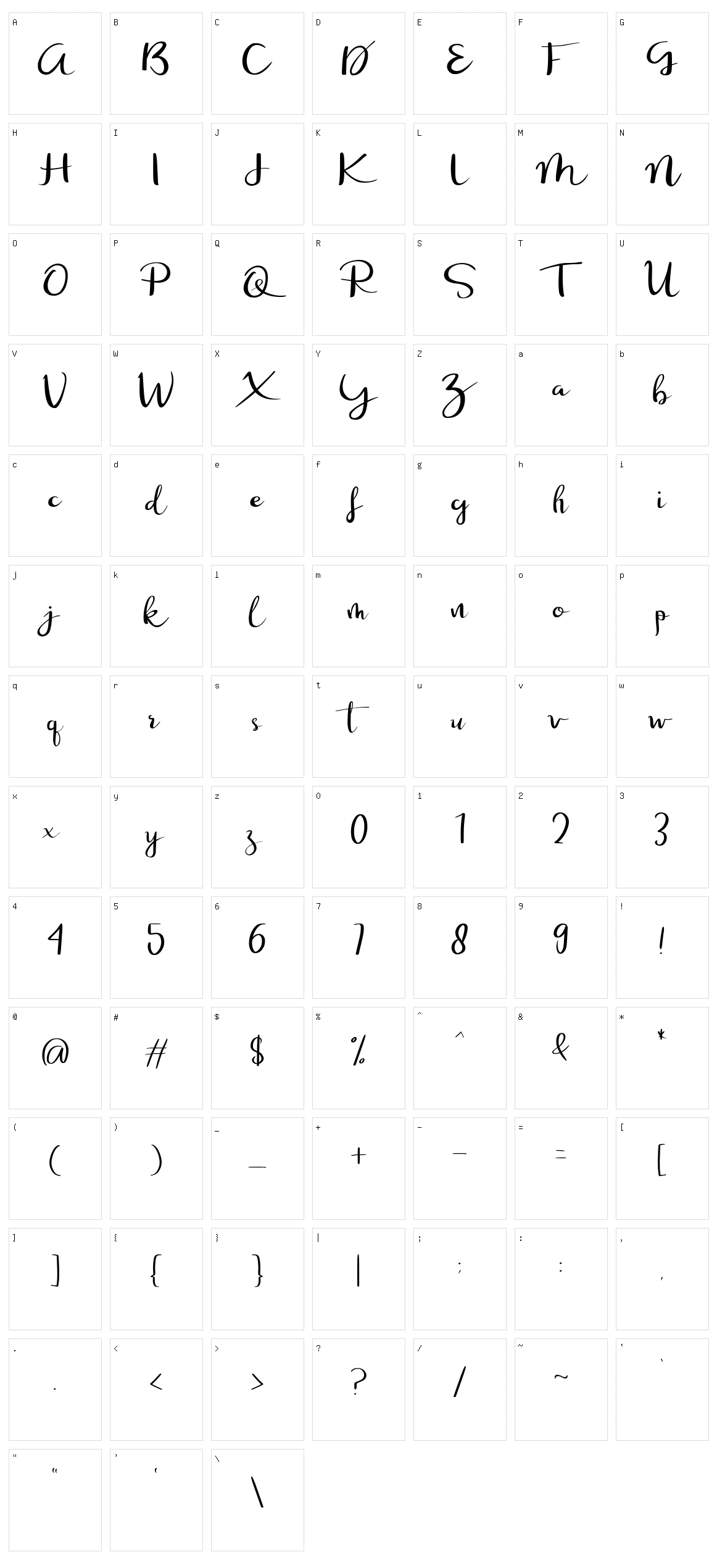 Ricky Bomb Character Set