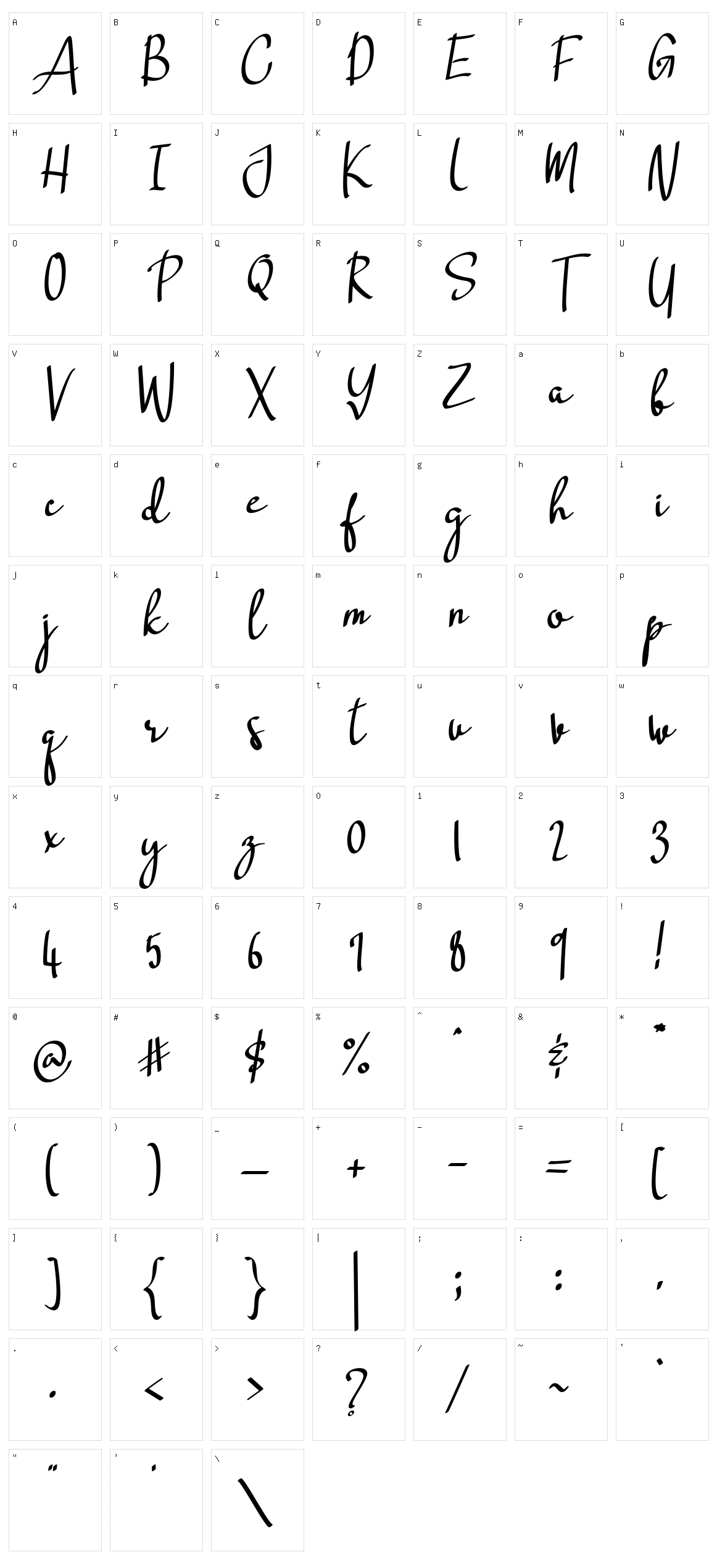 Riding Monday Character Set