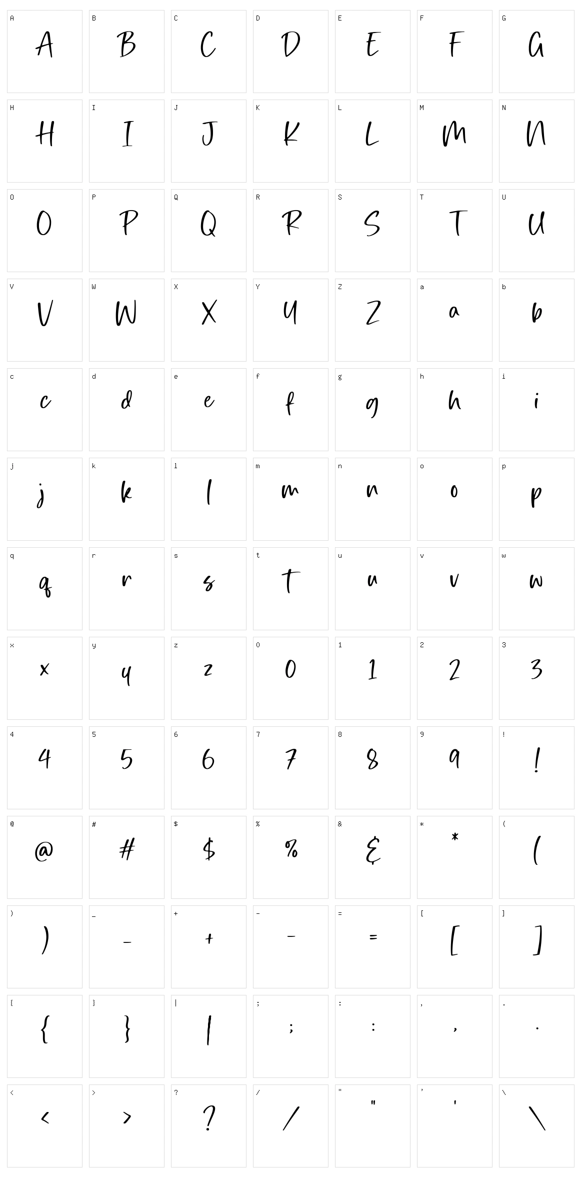 Rightwood Character Set